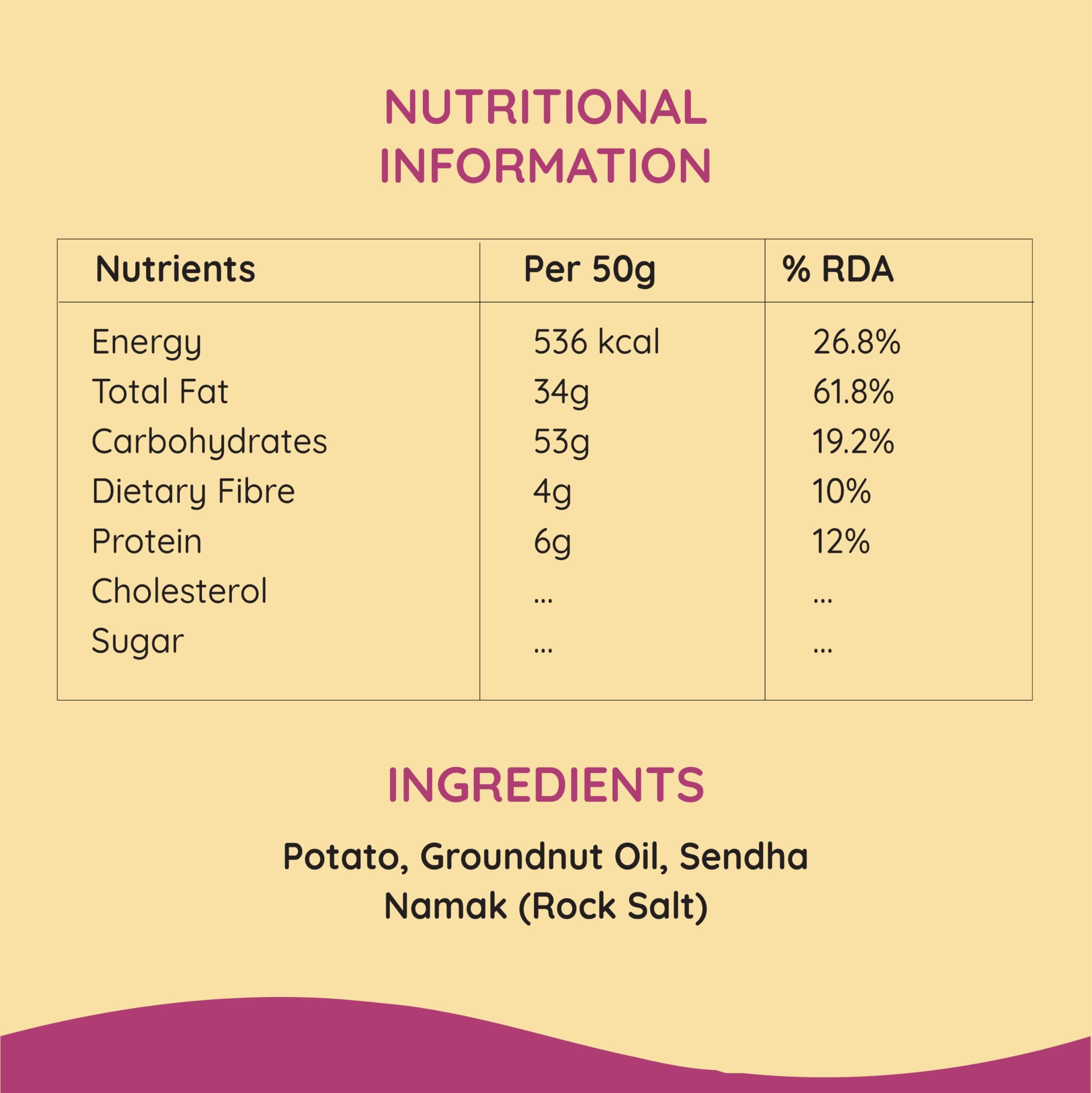 Vratam Potato Wafers | Healthy Namkeen Snacks for Diet | No Onion No Garlic No Palm Oil | Homemade Tasty Potato Chips Made in Groundnut Oil | Sendha Namak Aloo Chips 110G (pack of 1) — image 2