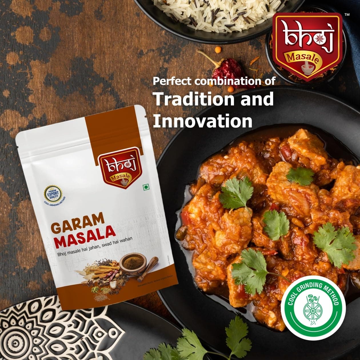 Bhoj Masale Royal Garam Masala | Powder | Spices 200GM | Exotic Blend of Ingredients for Daily cooking | Aromatic Garam Masala| Rich in Flavor | Naturally Processed and No Preservatives. No onion and no garlic added (Jain Masala) — image 6