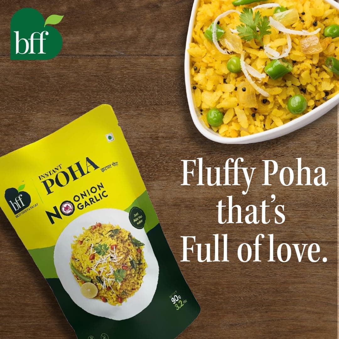 Instant Poha - Pack of 2 (90g Each) | Indian Breakfast Mix | Just Add Hot Water | No Added Preservatives | No Onion, No Garlic | Simple & Easy Meal Solution — image 6