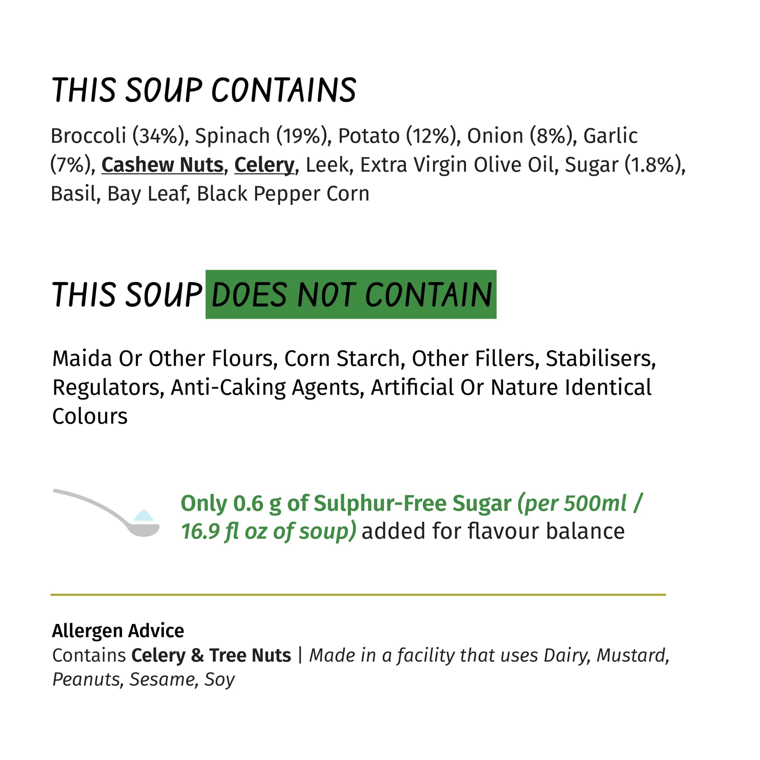 Simplify Foods Spinach & Broccoli Instant Soup | Made with 34% Broccoli & 19% Spinach | Pack of 1 (Makes 500ml) | Just Add Hot Water | No Cooking Required | Clean Label | 0% Additives or Preservatives — image 6
