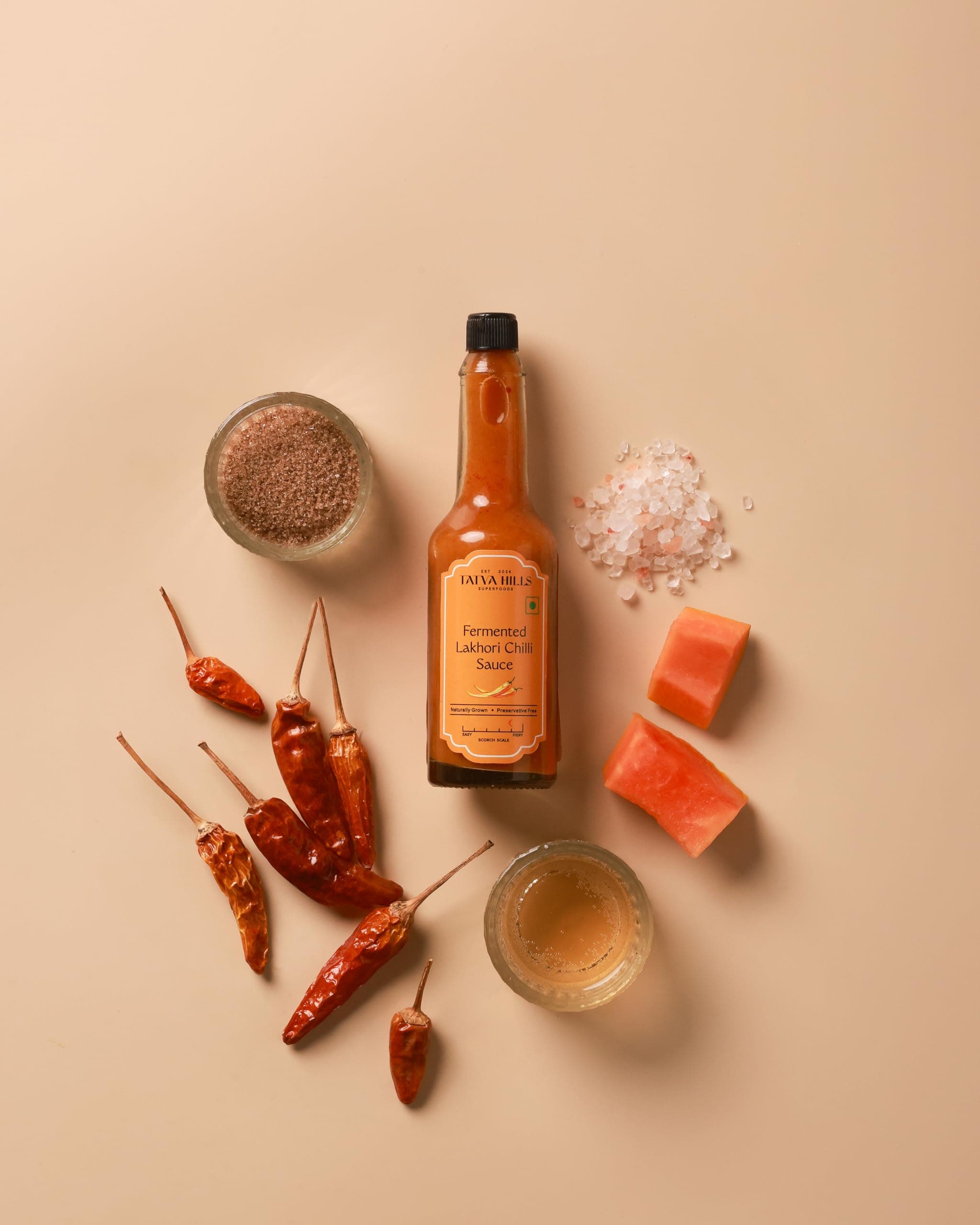 TatvaHills Superfoods Fermented Lakhori Chilli Sauce | Hot & Spicy | Himalayan Aged Chillies | No Preservatives | Perfect for Noodles, Momos, Pizza & Dips | 60g — image 5