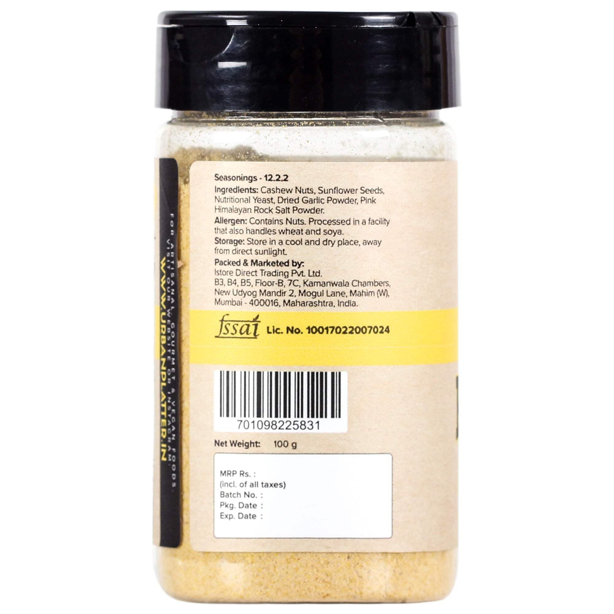 Urban Platter Parmesan Style Seasoning, 100g (Savoury Umami Sprinkle | Clean-Label | Ideal for Pasta, Salads, Snacks) — image 2