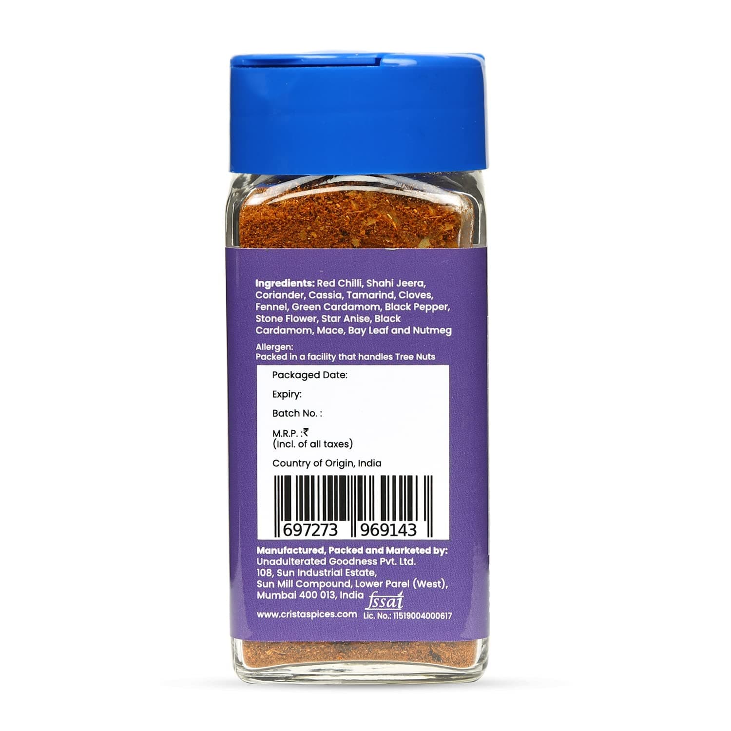 CRISTA Exotic Biryani Masala Spice Mix | Rich in flavour | No Onion | No Garlic | Vegan | Pure | Zero added Colours, Fillers, Additives & Preservatives | 45 gms — image 4