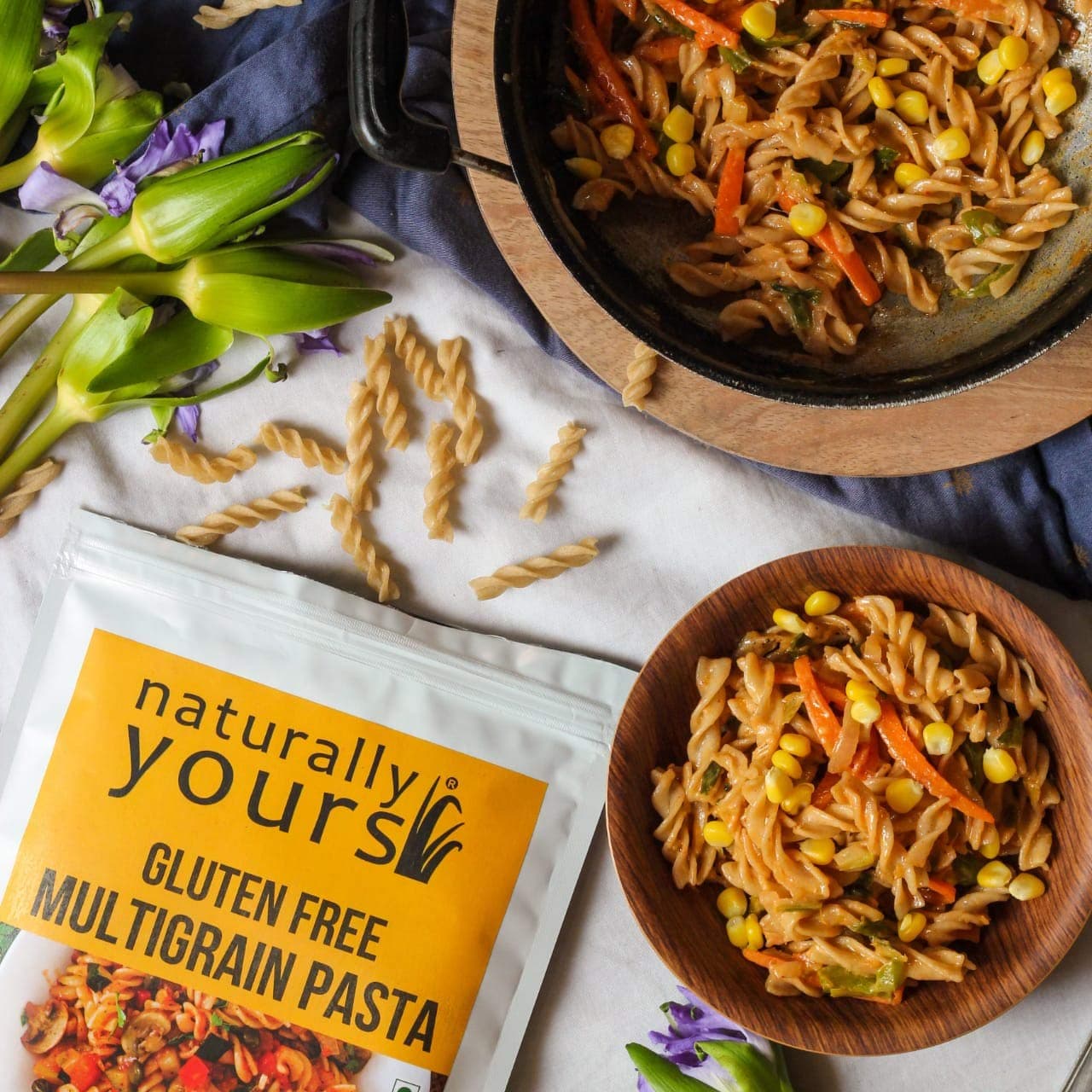 Naturally Yours Gluten Free Multigrain Pasta | Corn, Amaranth, Bengal Gram, Jowar & Rice | No Maida, Preservative Free, Vegan, No Onion No Garlic, Jain Friendly | High Fiber & Protein | 200g Pack of 2 — image 7