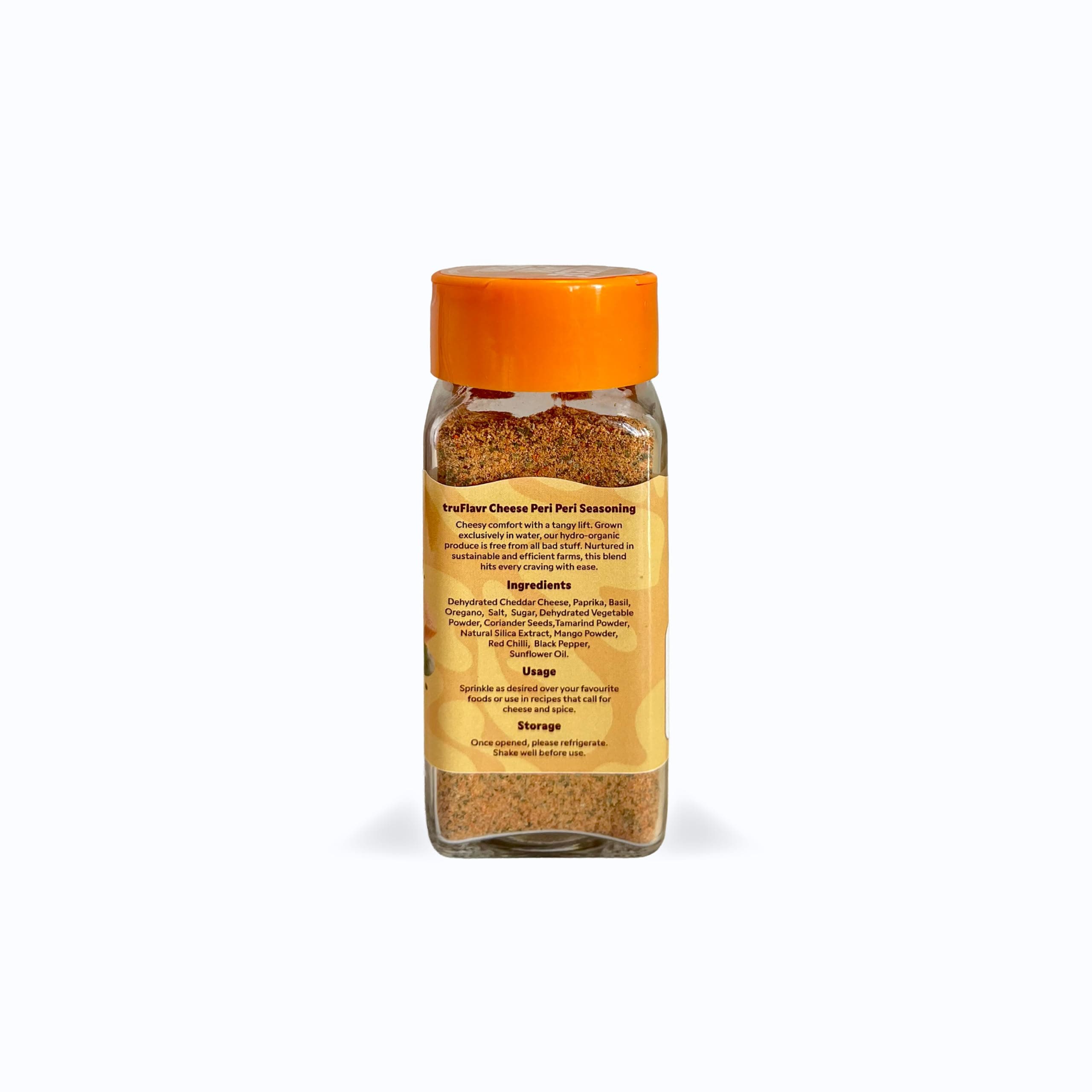 truFLAVR Cheese Peri Peri Seasoning (Jain) | Cheesy & Spicy Tangy Blend of Herbs & Spices | Perfect for Fries, Snacks, Pasta & Marinades | No Onion No Garlic | 50g — image 2