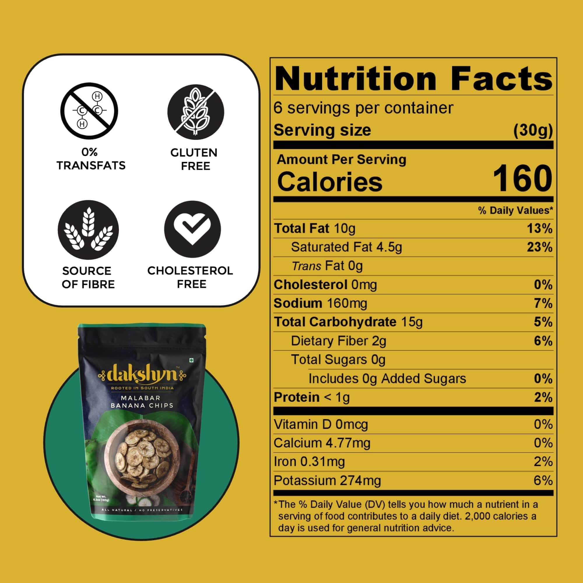 Dakshyn Malabar Salt n Pepper Banana Wafer Chips with Rock Salt (200g x Pack of 2) | Jain Snacks For Fasting Upvas | Oil Free Snacks | Healthy, Gluten Free, Vegan, Plant Based | Falahari Snack — image 3