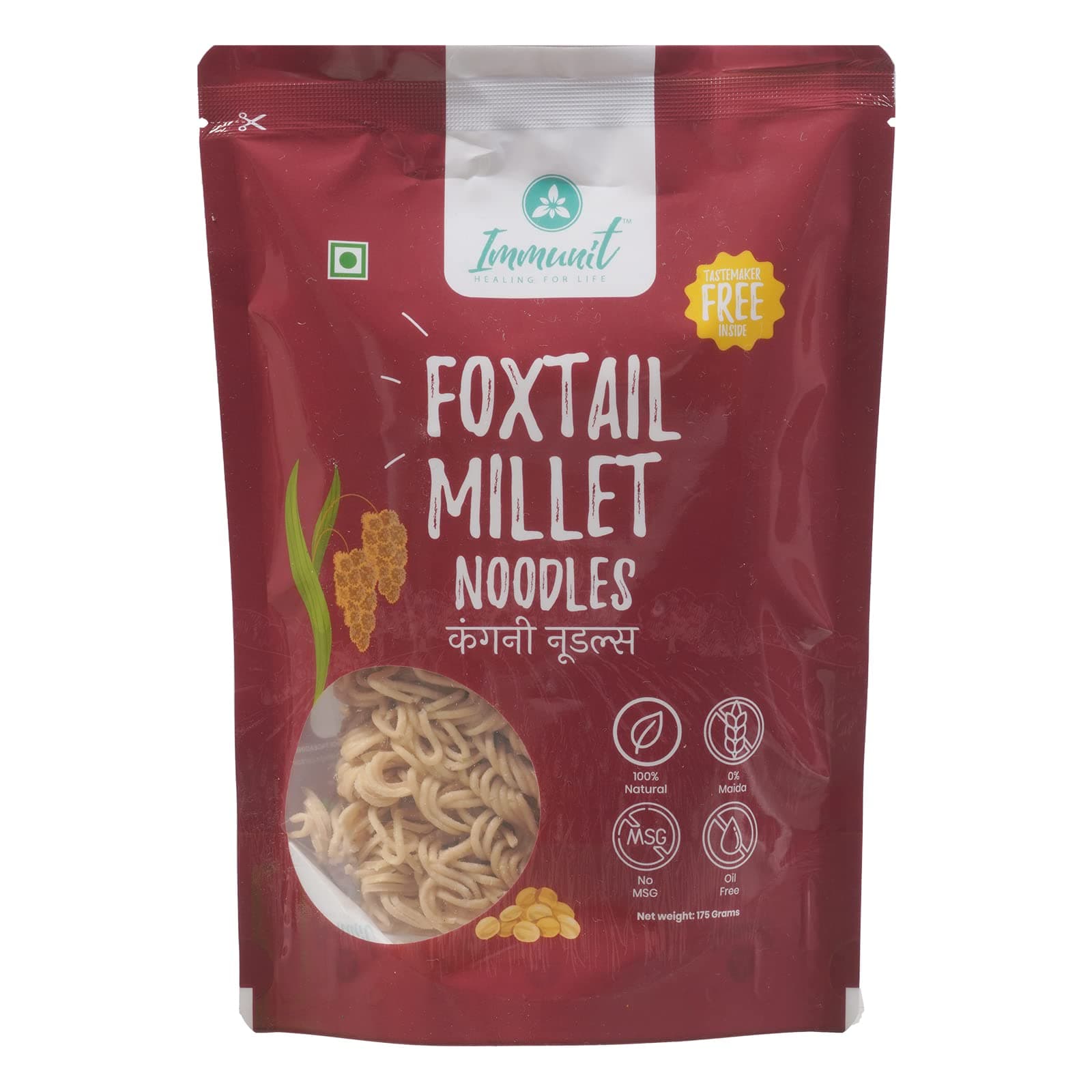 Immunit No Maida Assorted Millet Noodles, Pack of 9 (Ragi, Jowar, Little, Foxtail, Barnyard, Browntop, Kodo, Bajra, Emmer Wheat) | Vegan, Not Fried, No MSG, No Preservatives — image 9