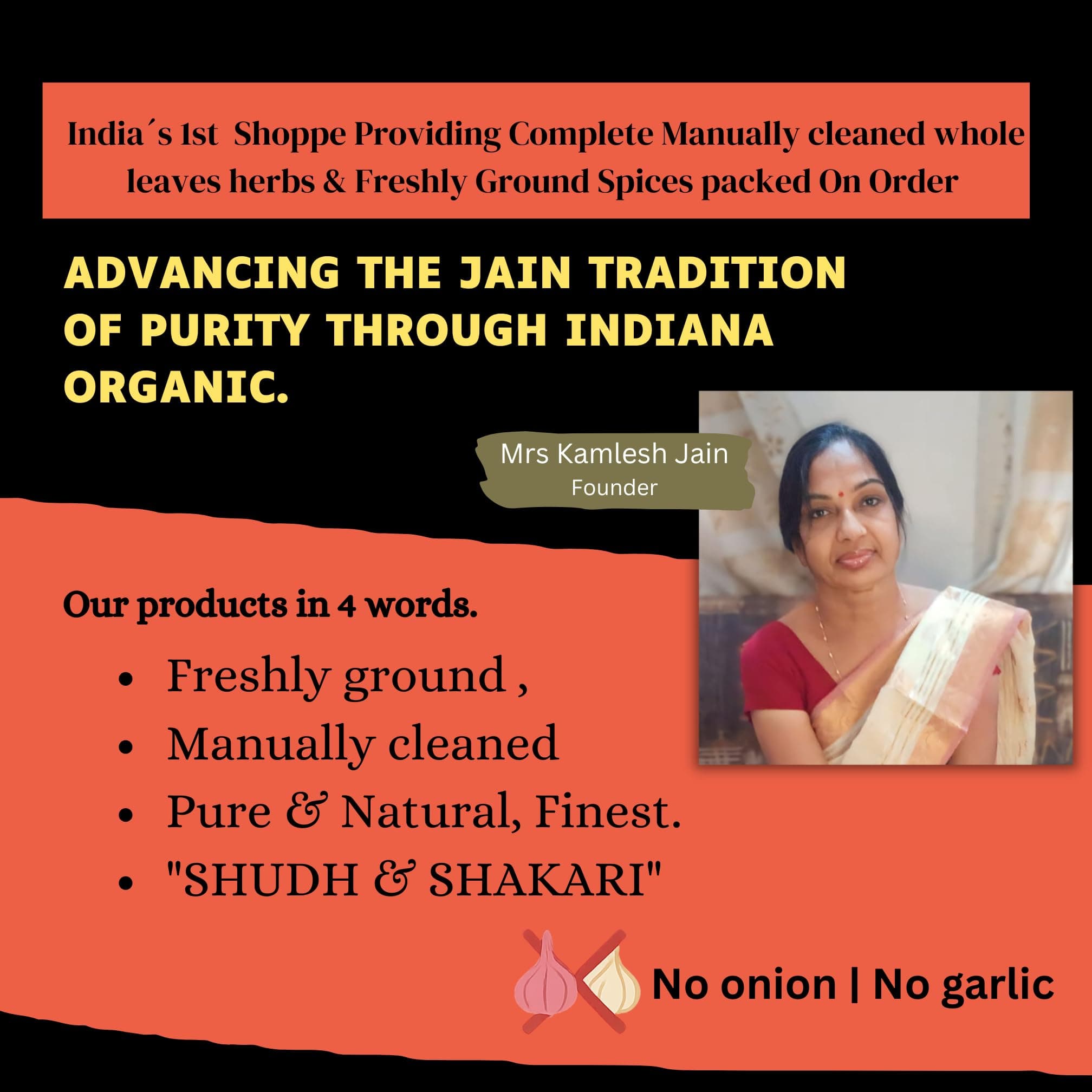 Indiana Organic Pav Bhaji Masala Powder | Authentic Aamchi Mumbai - 150 Gram | No onion & garlic | Freshly ground packed on order | Zero Added Colours, Fillers, Additives & Preservatives — image 6