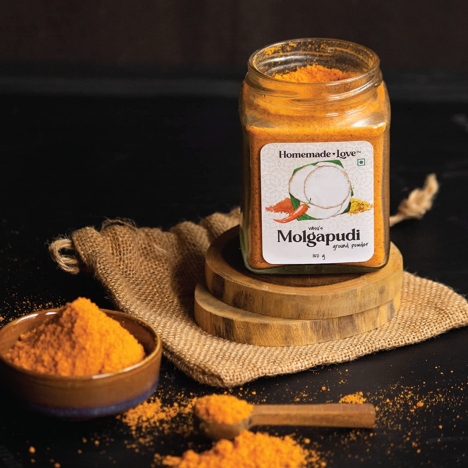 Homemade Love Idli Chutney Powder (150g)| South Indian style Molgapudi | Instant Gunpowder Chutney | Perfect for Idli, Dosa, Appam, Rice, Chapati, and Roti | No Added Onion and Garlic — image 5