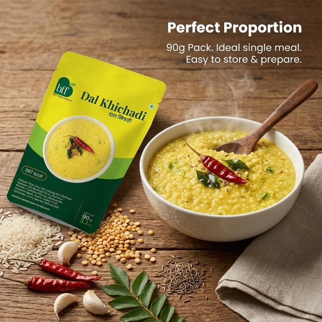 Instant Dal Khichadi | Pack of 4 (90g Each) | Quick & Tasty Traditional Meal | No Added Preservatives | Ideal for Busy Days — image 6