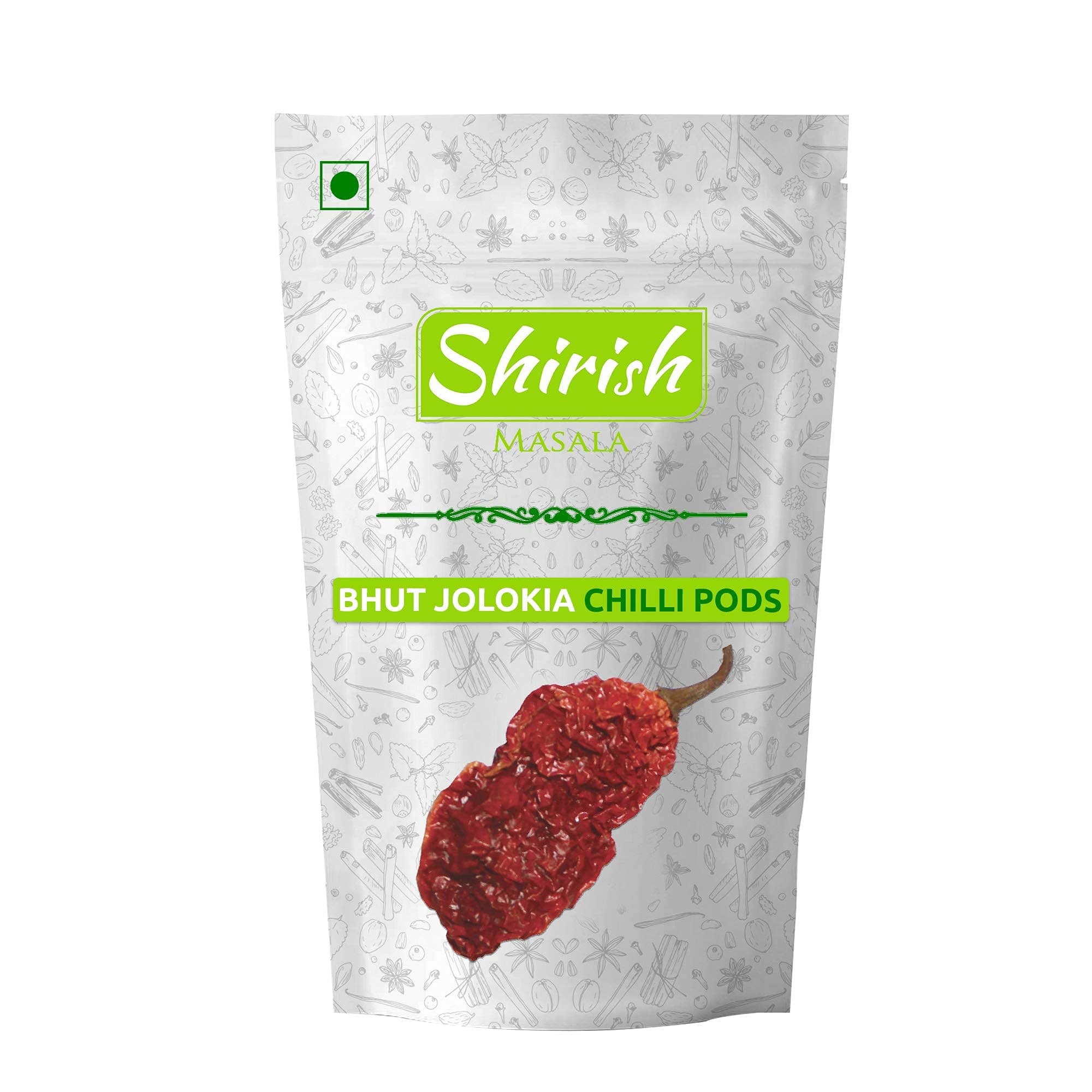 Shirish Masala Bhut Jolokia | Ghost Pepper | Hottest Naga King Dry Red Chilli (Oven Dried) (Organically Grown) 50 Grams (40-45 Chilli Pods) Fire up any dish with a dash of this chilli — image 3