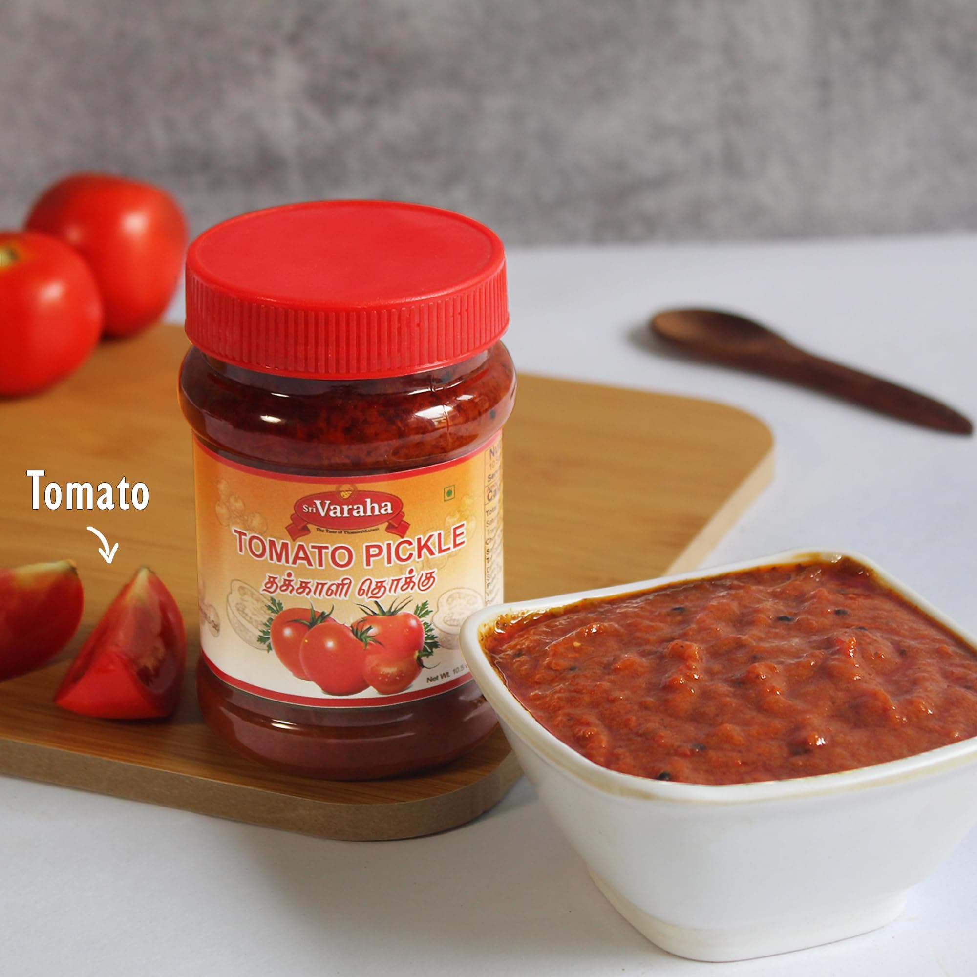 Sri Varaha Foods Tomato Thokku 300g | Thakkali Thokku | Traditional South Indian Tomato Pickle | No Onion No Garlic | Homemade Style Ready to Eat — image 2