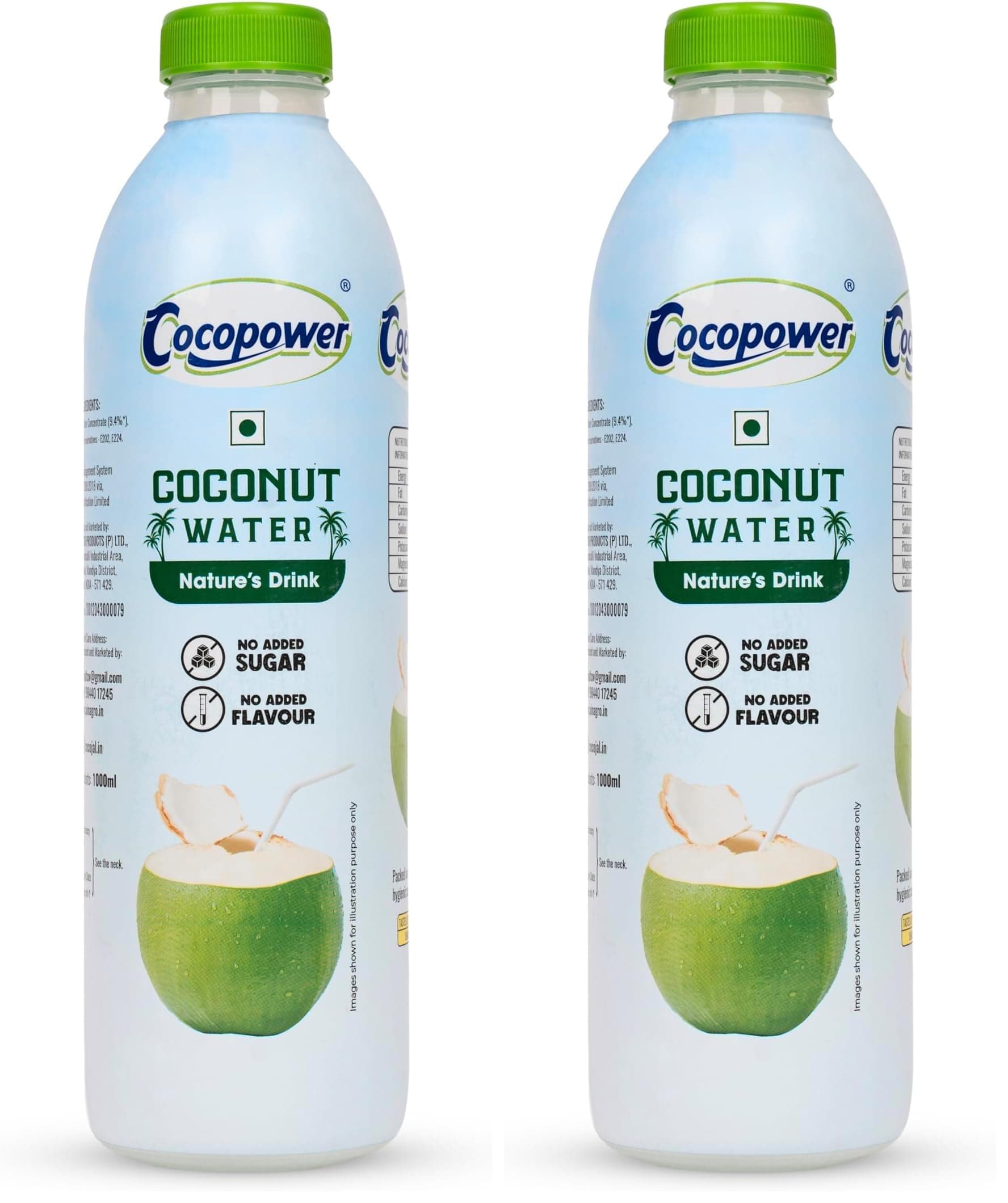 Cocopower Coconut Water | Instant Rehydration | No Added Sugars | No Added Flavours | Refreshing Recharge! | 1000ml (Pack of 2) — image 2