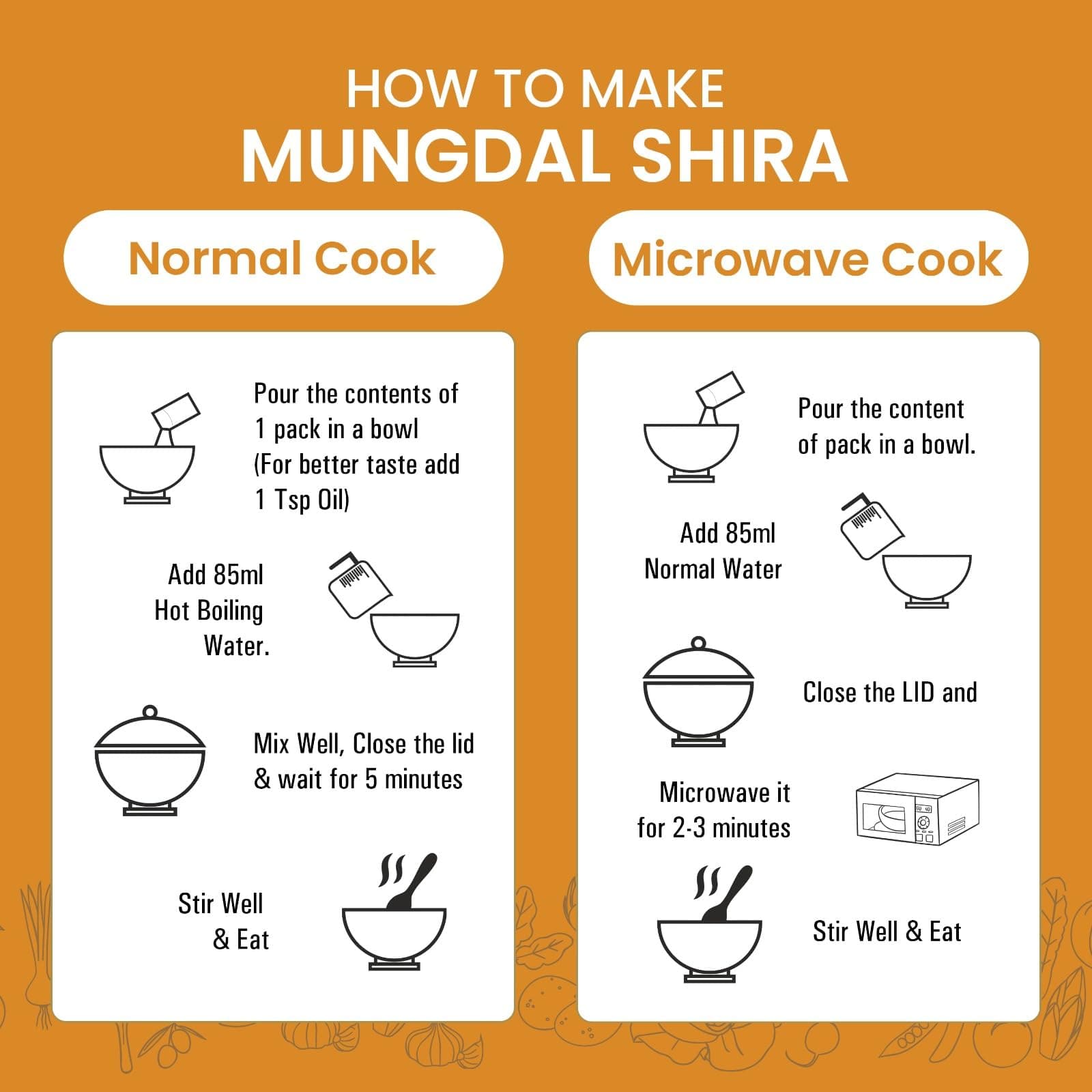 Ready To Eat Mugdal Shira (Freeze Dried), Instant Food, Travel Food, No Preservatives, No Added Artificial Colours & Flavours, Just Add Hot Water Or Cook, 270g (3 pack of 90 gm Each) — image 4