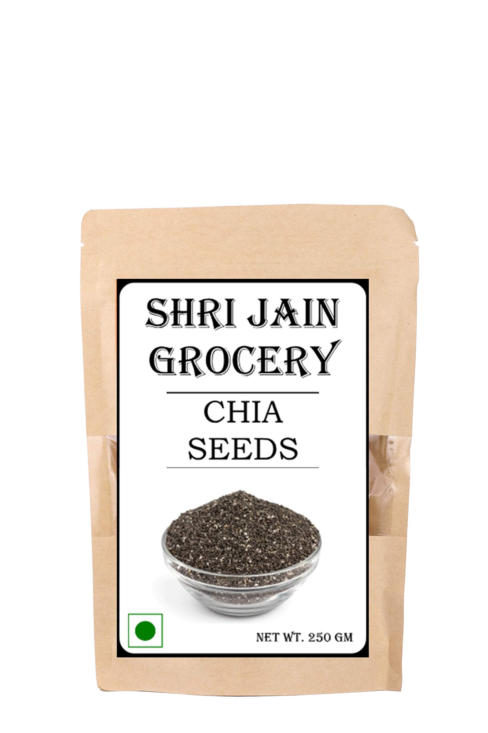 Shri Jain Grocery Chia Seeds Premium Raw Chia Seeds for Eating, Healthy Snack, Diet Food (250)
