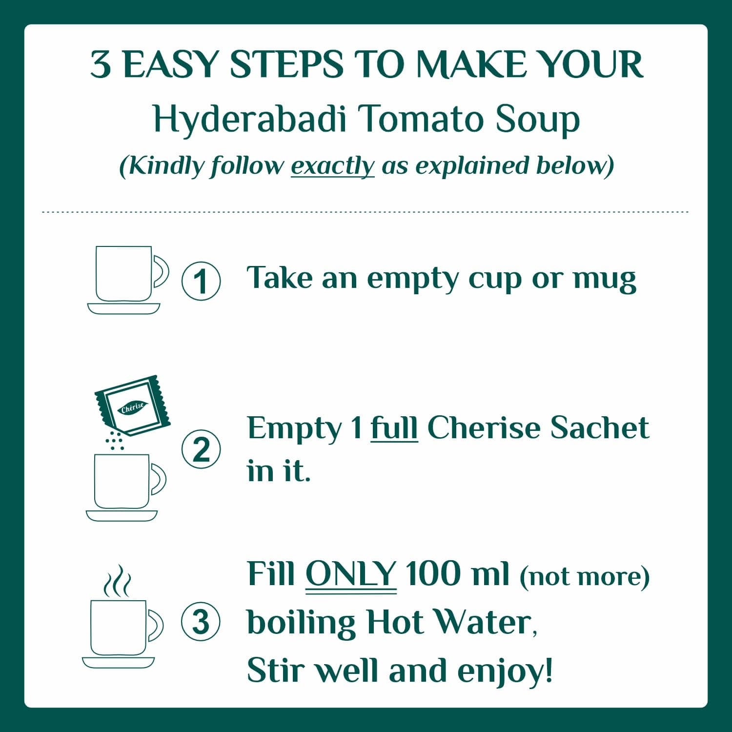 Cherise Tapri Premium Hyderabadi Tomato Soup Premix (13 g x 7 Sachets) — image 8