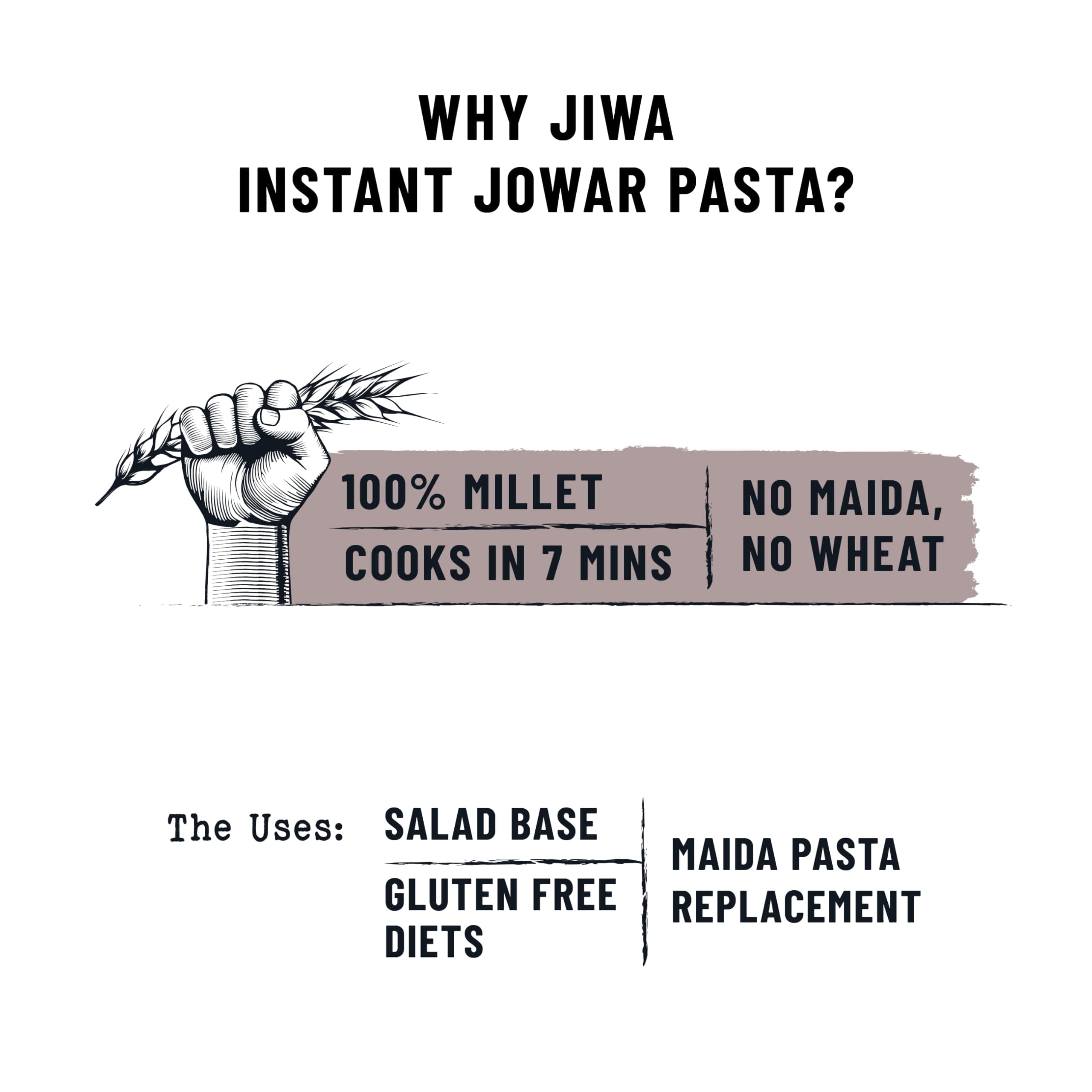 Jiwa Instant Jowar Macaroni Pasta | 200 G | Cooks in 7 Minutes | Ready to Cook | 100% Millet | No Maida, No Atta | Gluten Free — image 7
