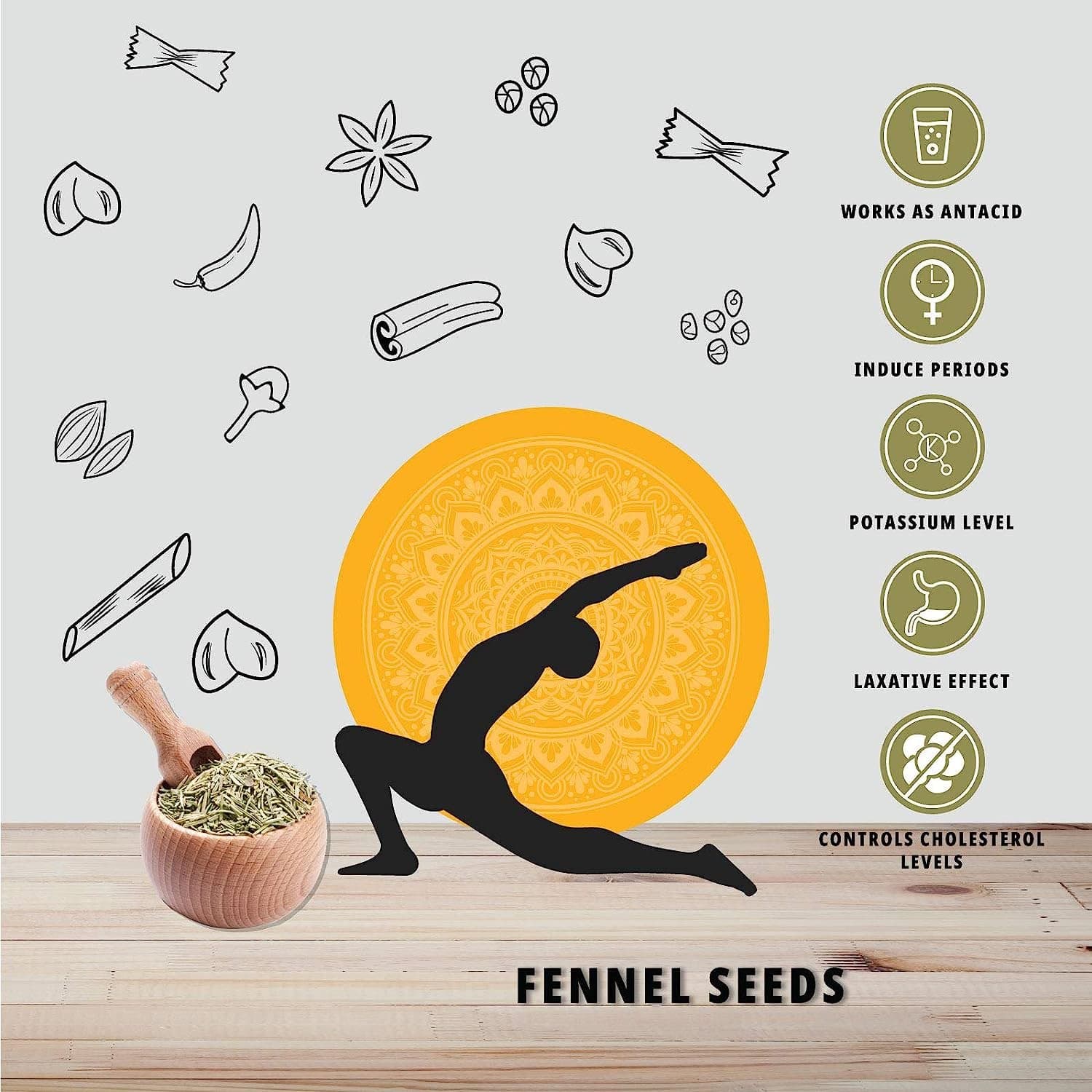 Organature Fresh & Natural Fennel Seeds 350Gram|Saunf|Variyali|Whole Indian Spices With Authentic Taste & Strong Aroma — image 5