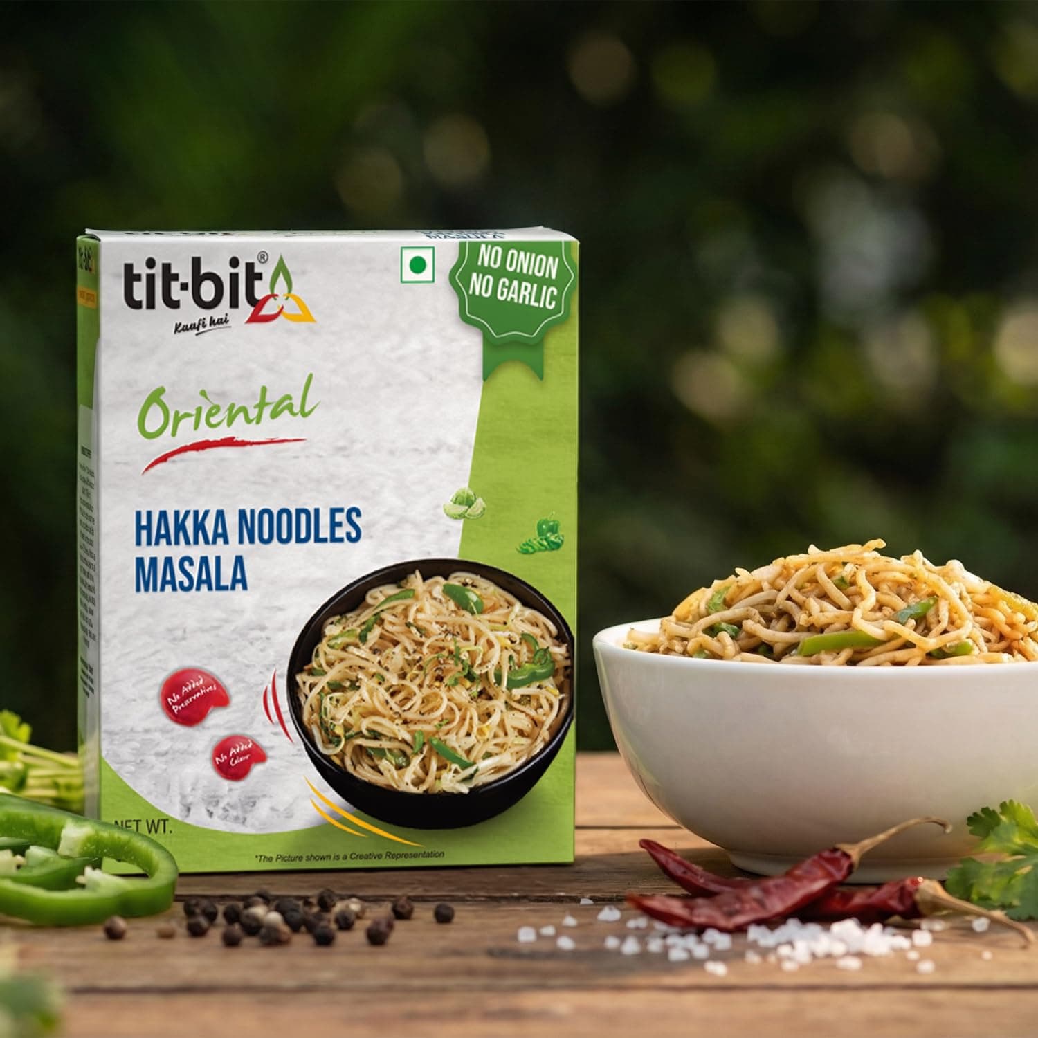 Tit-Bit Noodles Masala Mix No Onion, No Garlic - Pack of 5 (250g). Perfect Magic Seasoning Mix for Tasty & Healthy Hakka Noodles Quick & Easy Cook in Minutes It is an All-in-One Multipurpose Seasoning — image 6