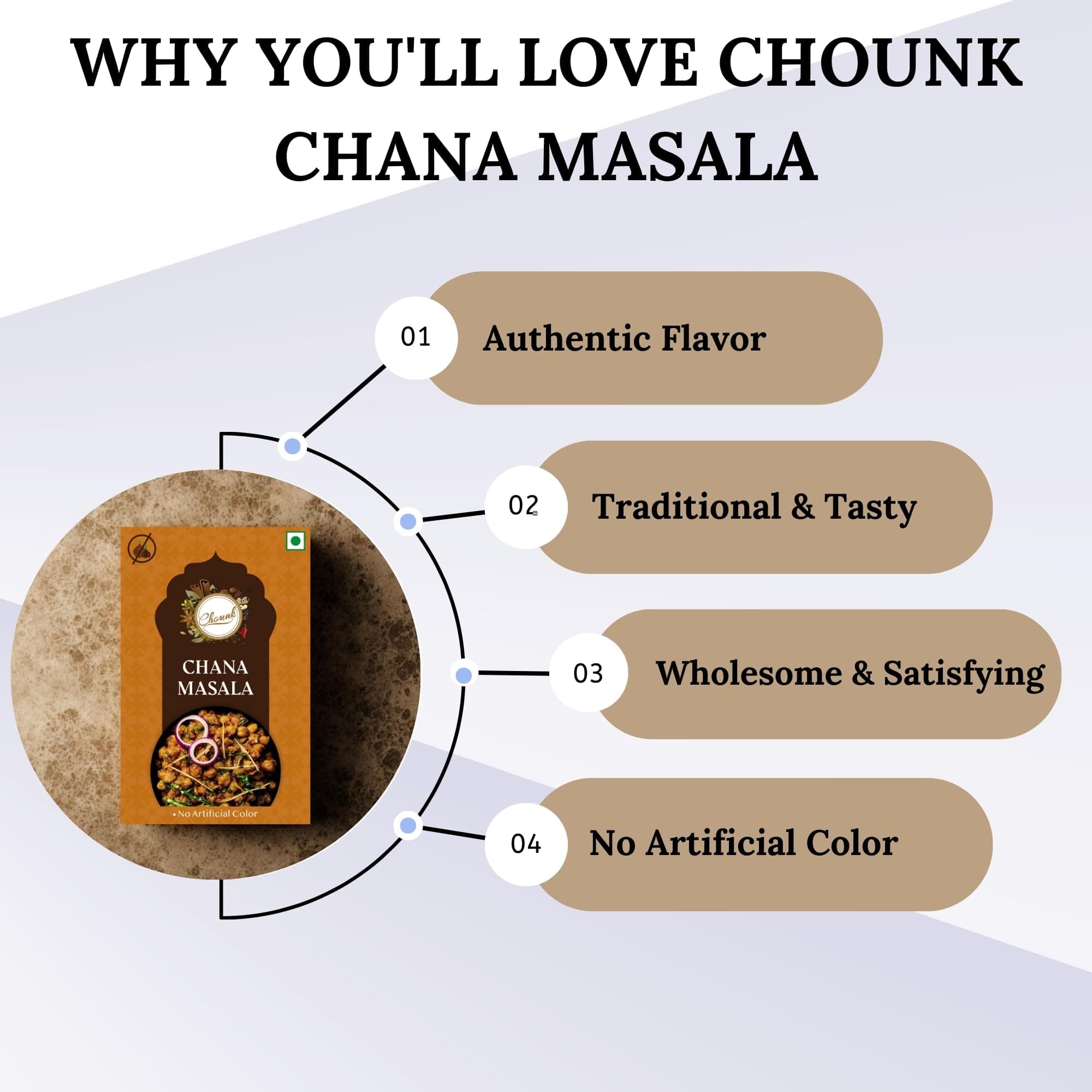 Chounk 100% Pure Punjabi Chana Masala 100g Powder No Onion No Garlic Ready To Cook Powder Masala — image 4