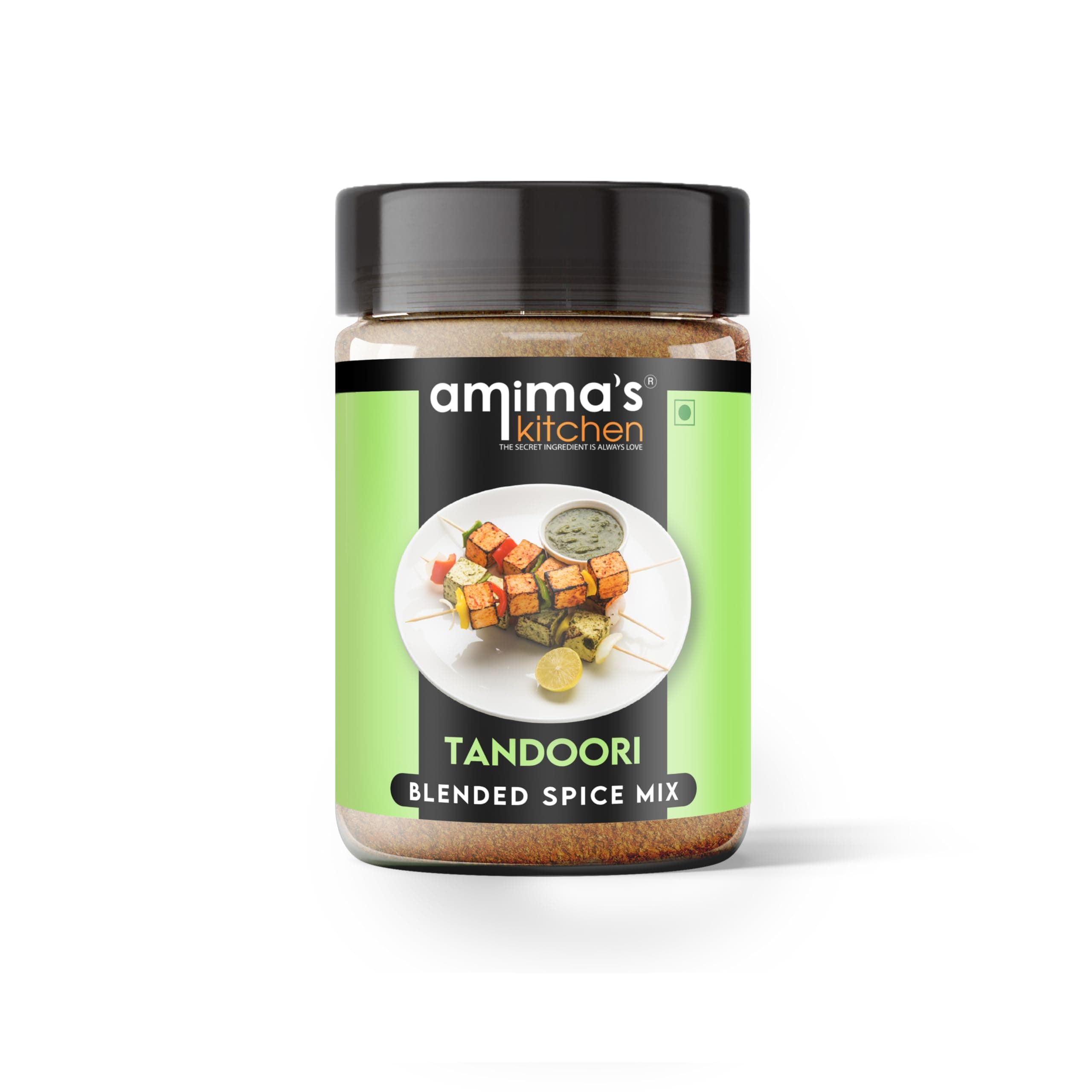 Amima's Kitchen Tandoori Masala Powder (No Onion No Garlic) – 100 Grams | Blended Spice Mix | For Healthy and Delicious Cooking | No Synthetic Flavour & Color | Ready Jain Spice Mix