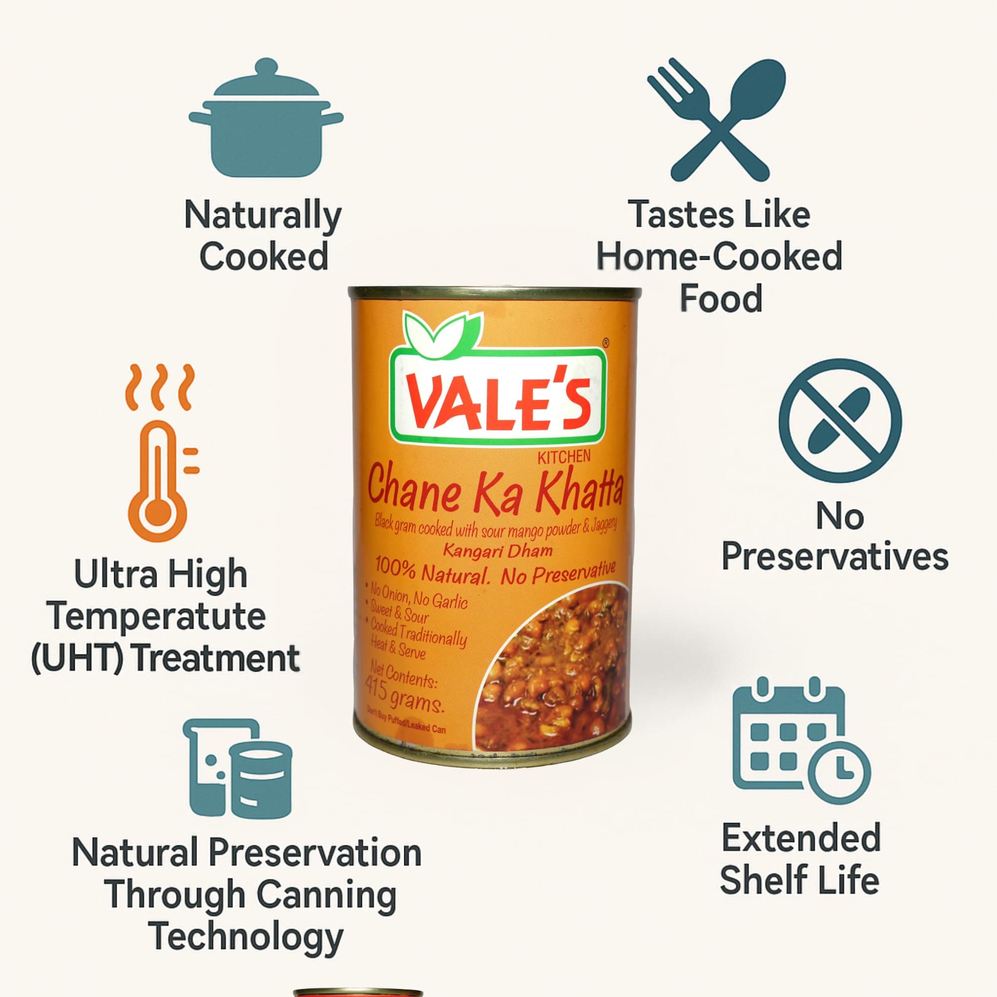 INDIAN KHANA KHAZANA Dal Tadka 300gm | No Onion No Garlic | JAIN SPECIAL I No Added Preservative and Colours (Dal) Serve Hot Anytime Anywhere with our Flameless Food Heater inside the Pack | Indian Tasty Flavour Ready to Eat Food Dal Tadka — image 4