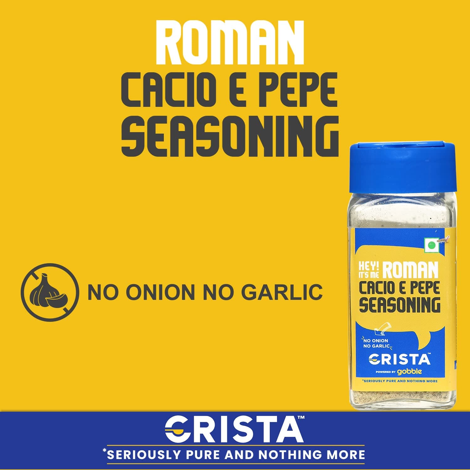 CRISTA Roman Cacio e pepe | Premium Herbs & Spices Blends | No Onion | No Garlic | Zero added Colours, Fillers, Additives & Preservatives | 40gms — image 5