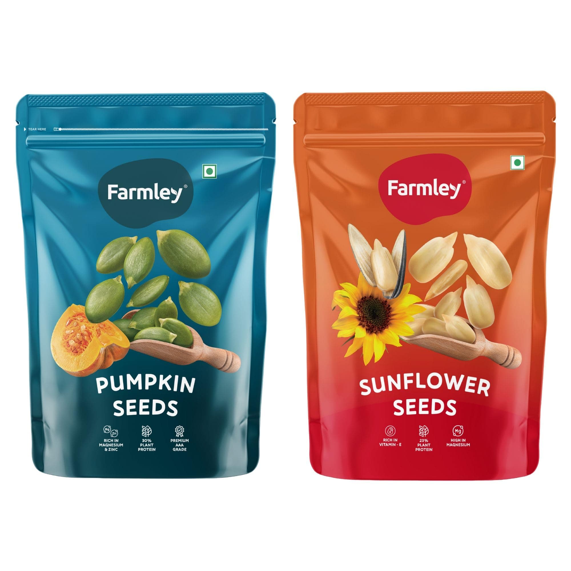 Farmley Edible Seeds Combo 400 g | Chia Seed + Sunflower Seed + Pumpkin Seed I Superfood Mix for Healthy Eating | Rich in Protein & Fiber (200g, each) (Pack of 2) — image 2