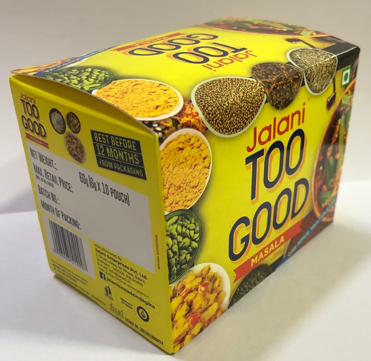 Jalani Too Good Masala (Box of 10 sachet 6g each) 60g — image 4
