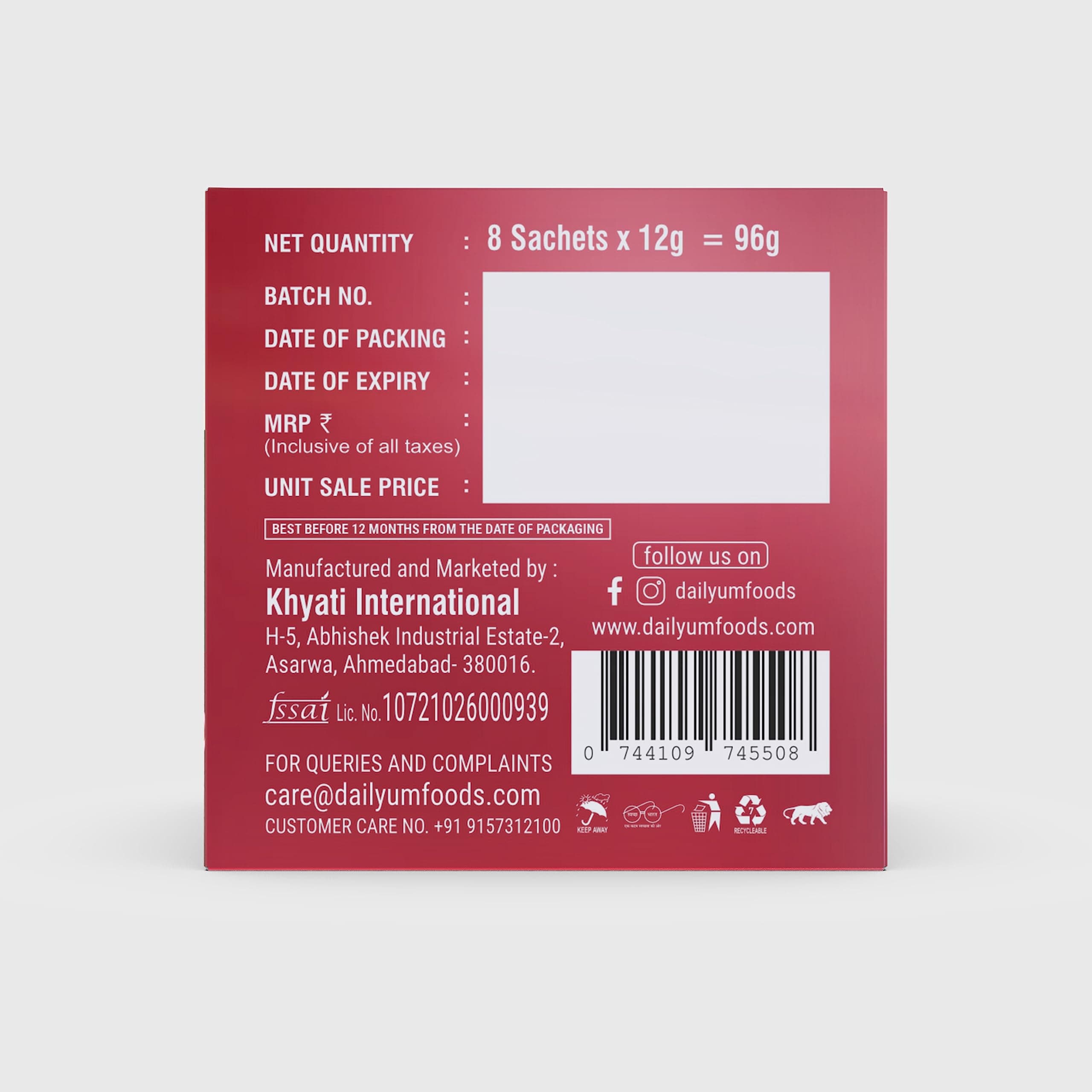 Dailyum Jain Instant Manchow Soup| 8 Single Serve Sachets | Just Boil-Stir-Sip | 12g Each Sip-A-Soup| Natural | No MSG | Pack of 2 Box | Travel friendly — image 6