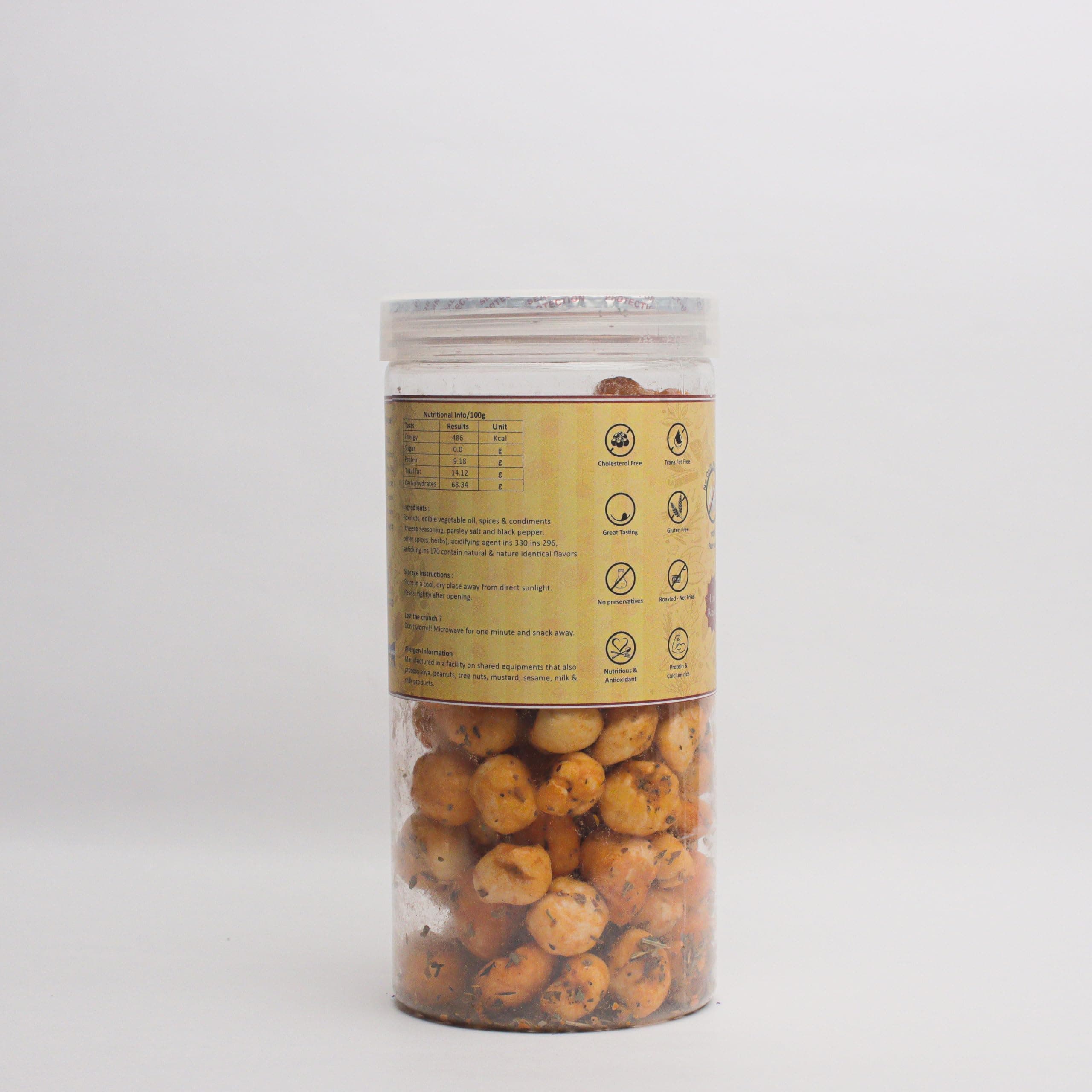 Mooddy Munch Cheese Herbs Jain Flavour & Roasted Makhana/Fox Nuts/Healthy Party Indian Snacks (70g) Jain Variety, No Onion No Garlic — image 2