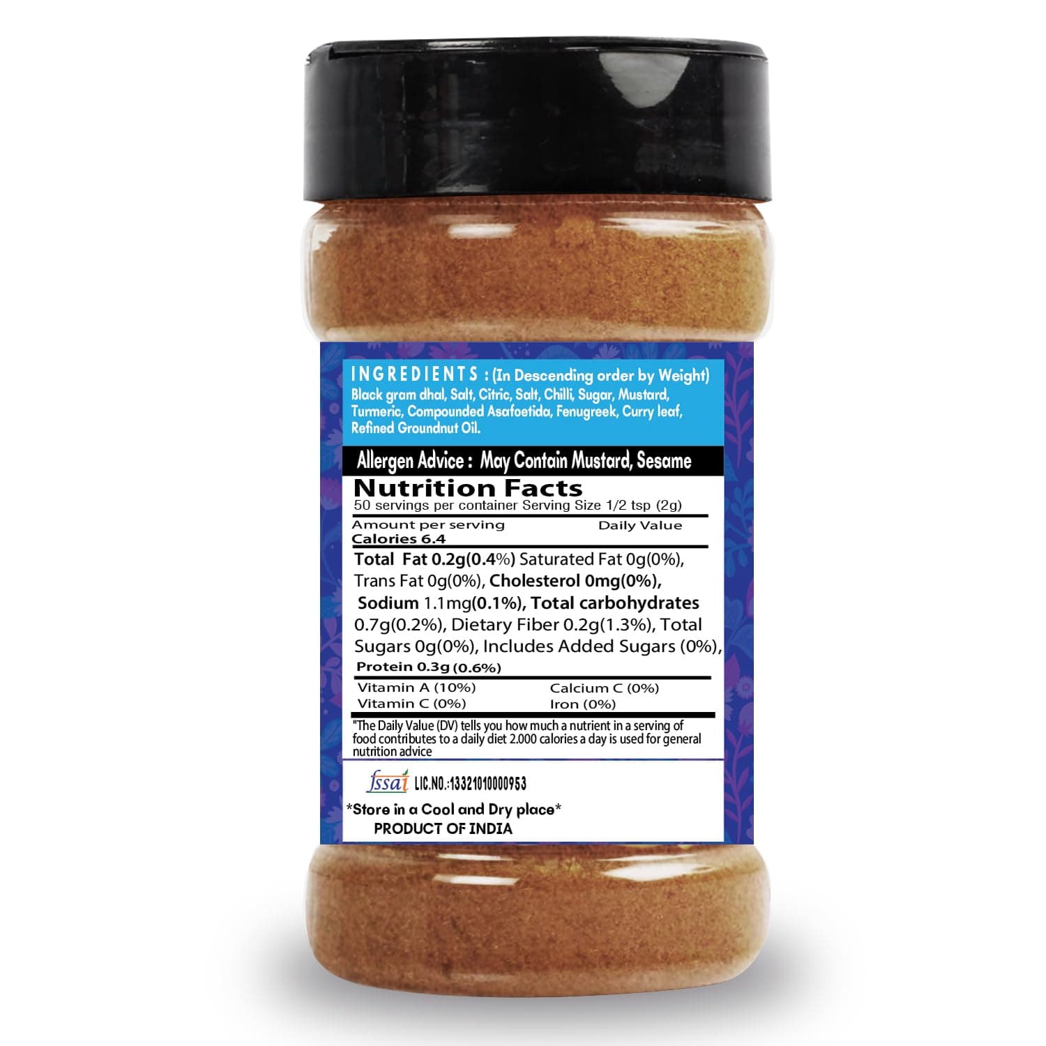 SARANZ Lemon Rice Masala | 100% Natural Indian Spice | Sprinkle on Lemon rice dishes | Flavorful Blend mix | Fresh & Aromatic Spices (100 Grams Sprinkler Bottle) — image 2