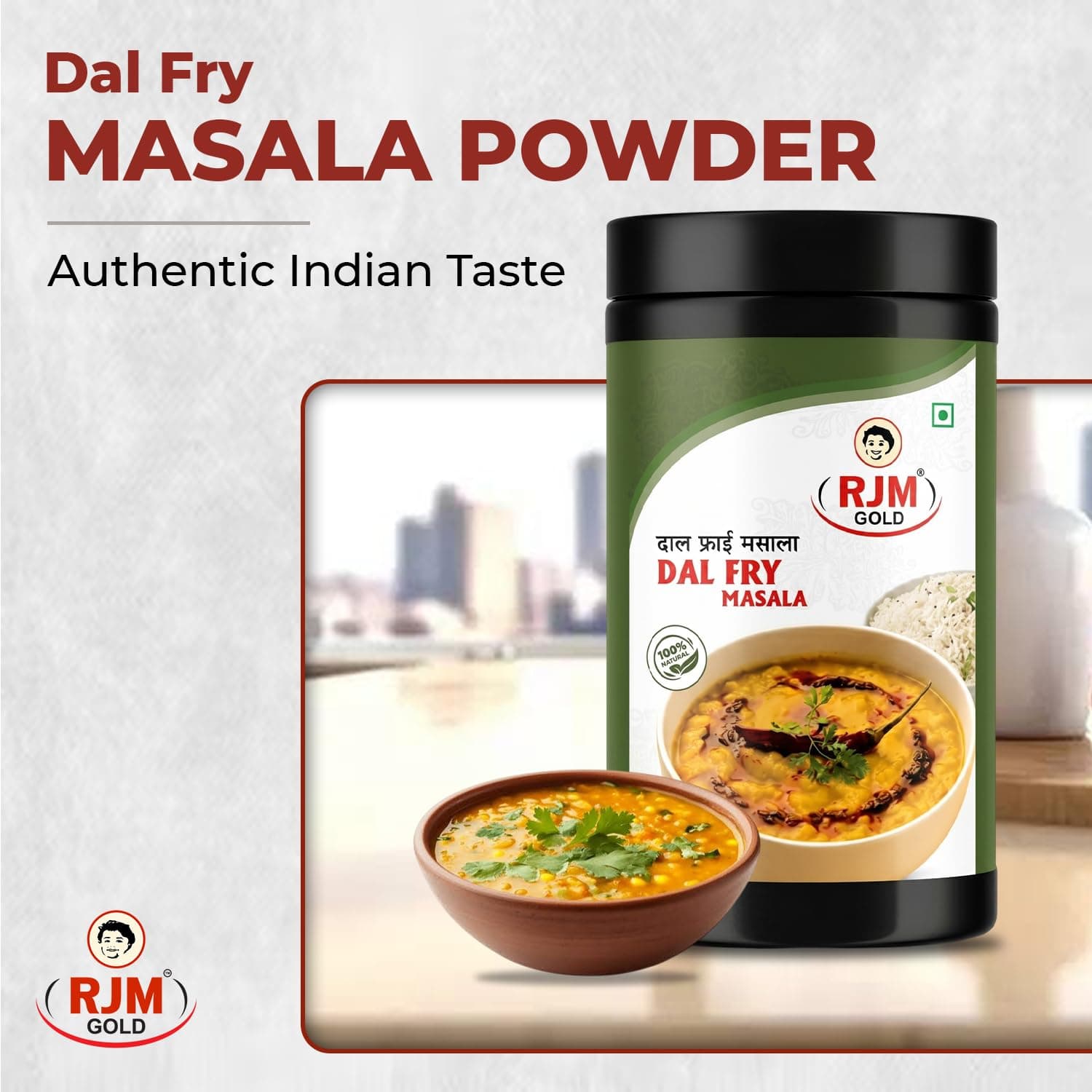 RJM GOLD Dal Fry Masala Powder | Tadka Masala for Toor, Moong, Masoor & Mixed Dal | Authentic Indian Spice Blend for Dal Tadka | No Preservatives | 100% Pure Veg - 500 gm — image 3