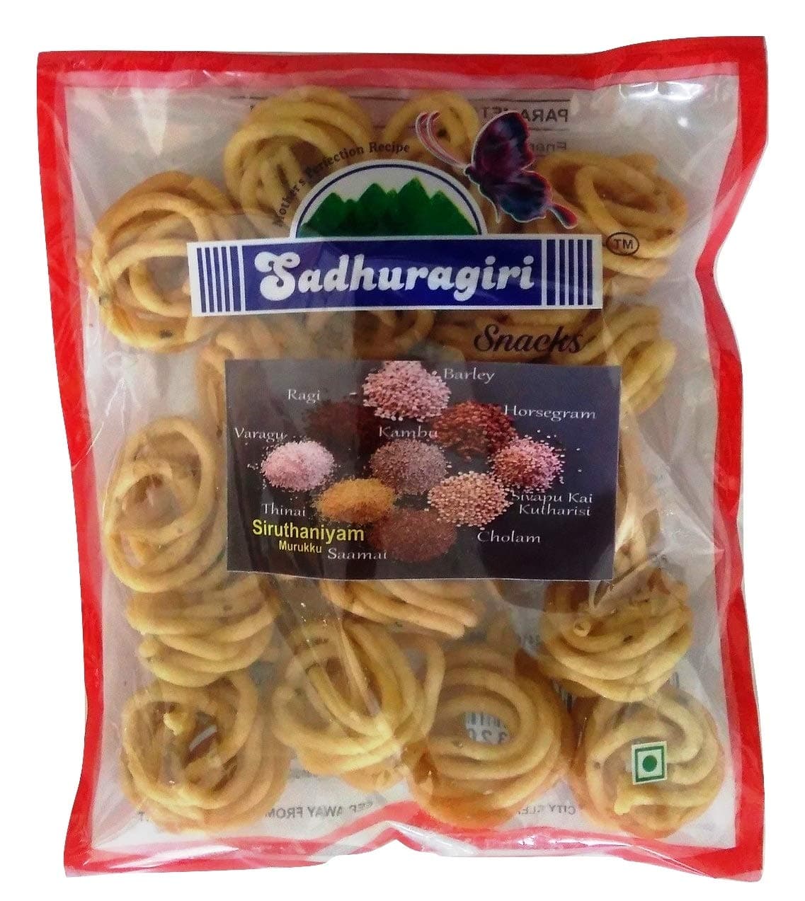 Sadhuragiri Spicy Muruku | Thenkuzhal Murukku | Multi Millet Mrukku Combo (120g x Pack of 3) — image 3