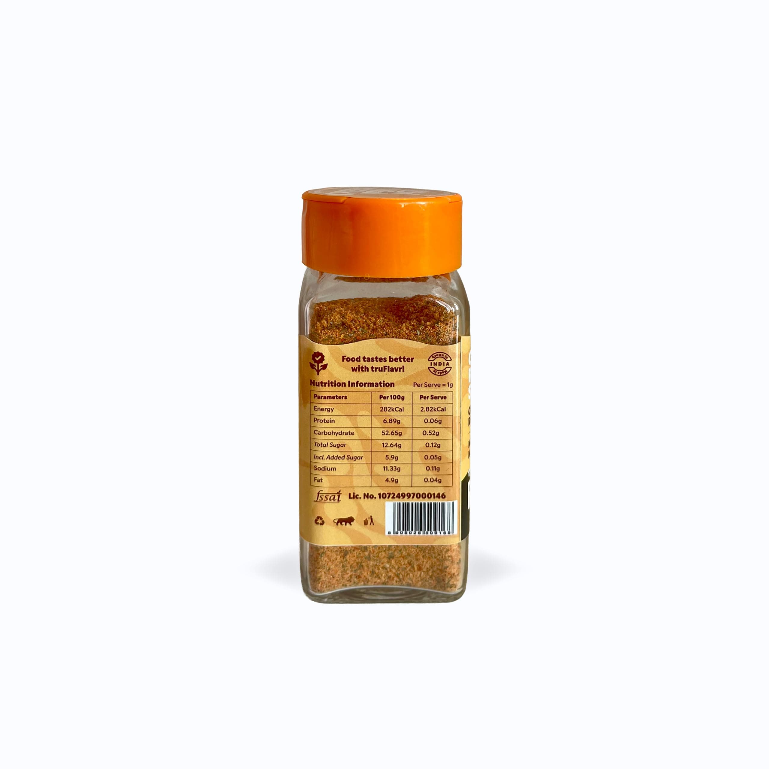 truFLAVR Cheese Peri Peri Seasoning (Jain) | Cheesy & Spicy Tangy Blend of Herbs & Spices | Perfect for Fries, Snacks, Pasta & Marinades | No Onion No Garlic | 50g — image 3