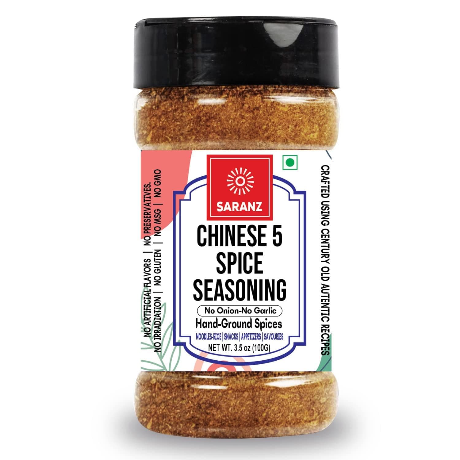 SARANZ Lebanese 7 Spice Mix & Chinese 5 Spice Jain Seasoning ( Combo Of 2 ) Instant Use | Spice Powders and Seasonings | Perfect for Cooking | Premium Artisanal Spices with Rich & Strong Flavour | 100 Grams Bottle — image 7
