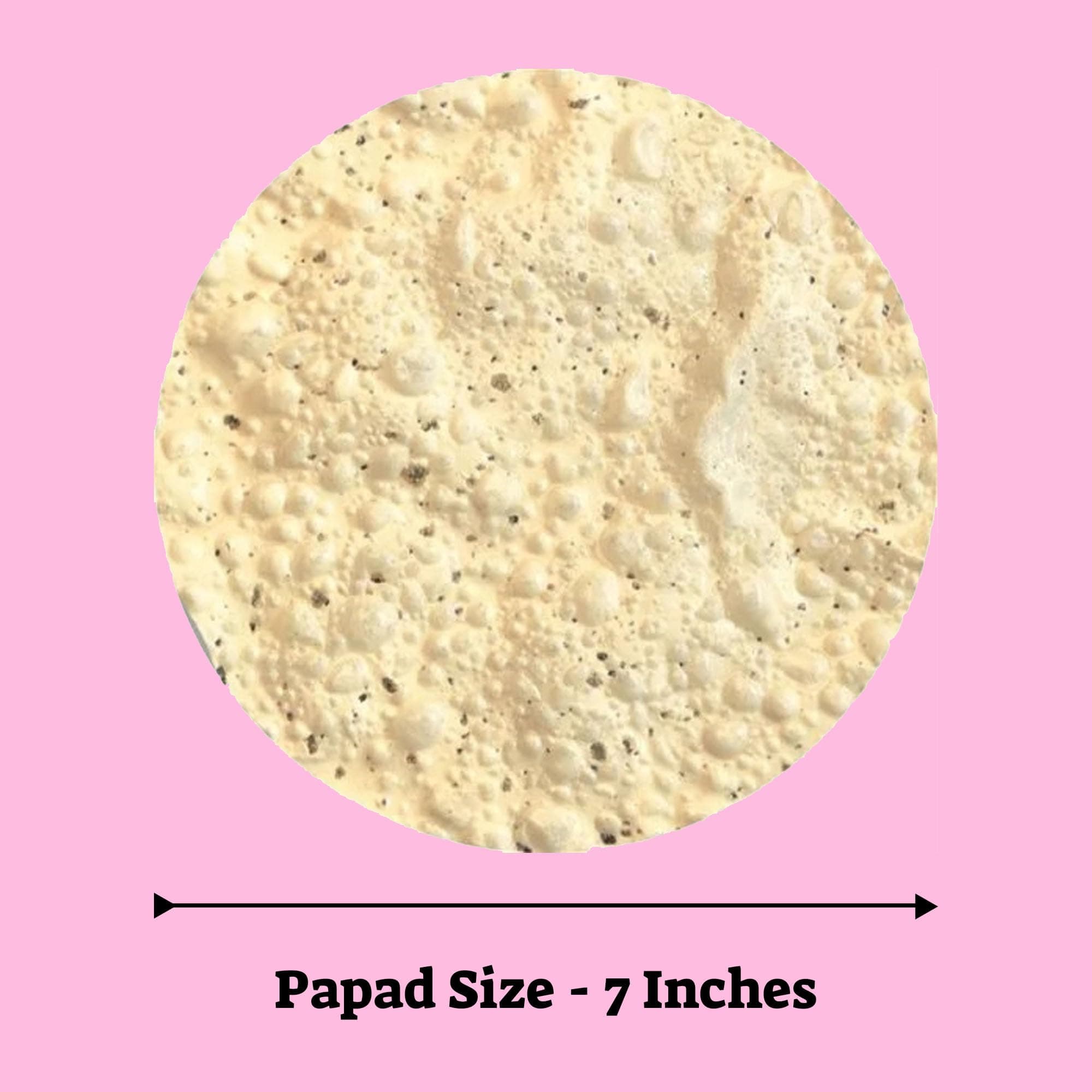 Marwar Rajasthani Moong Dal Plain Papad 400gm | Low Spicy Handmade Sada Pappadam | Zipper Pack Appadam | Size: 7Inch, Contains 28-30 Papads | Perfect Snack or Meal Side — image 5