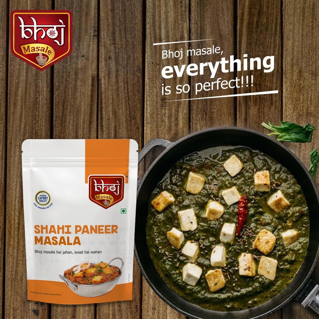 Bhoj Masale Shahi Paneer Masala Powder 200GM |Authentic Blend of Spices for Delicious North Indian Curry | Ideal for Home Cooks and Vegetarians. No Colour, No Preservatives, No Onion & No Garlic (Jain Masala) — image 5