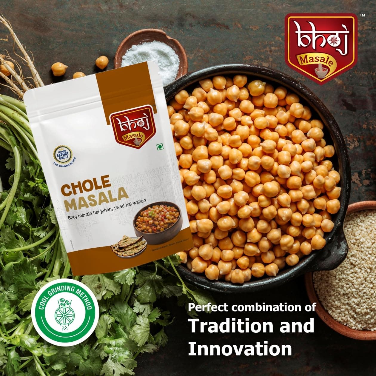 Bhoj Masale Chole Masala 200GM | Blended Spice With Natural Oils for Authentic Taste and Colour | For Healthy Delicious & Flavourful Cooking. No Colour, Preservatives, No Onion Garlic (Jain Masala) — image 6
