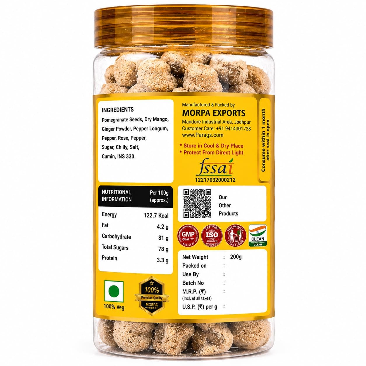 MORPA Hing Peda (Asafoetida Digestive Candy) Traditional Indian Mouth Freshener Aids Digestion and Refreshes Breath Premium Quality Jain Special 100% Veg — image 2