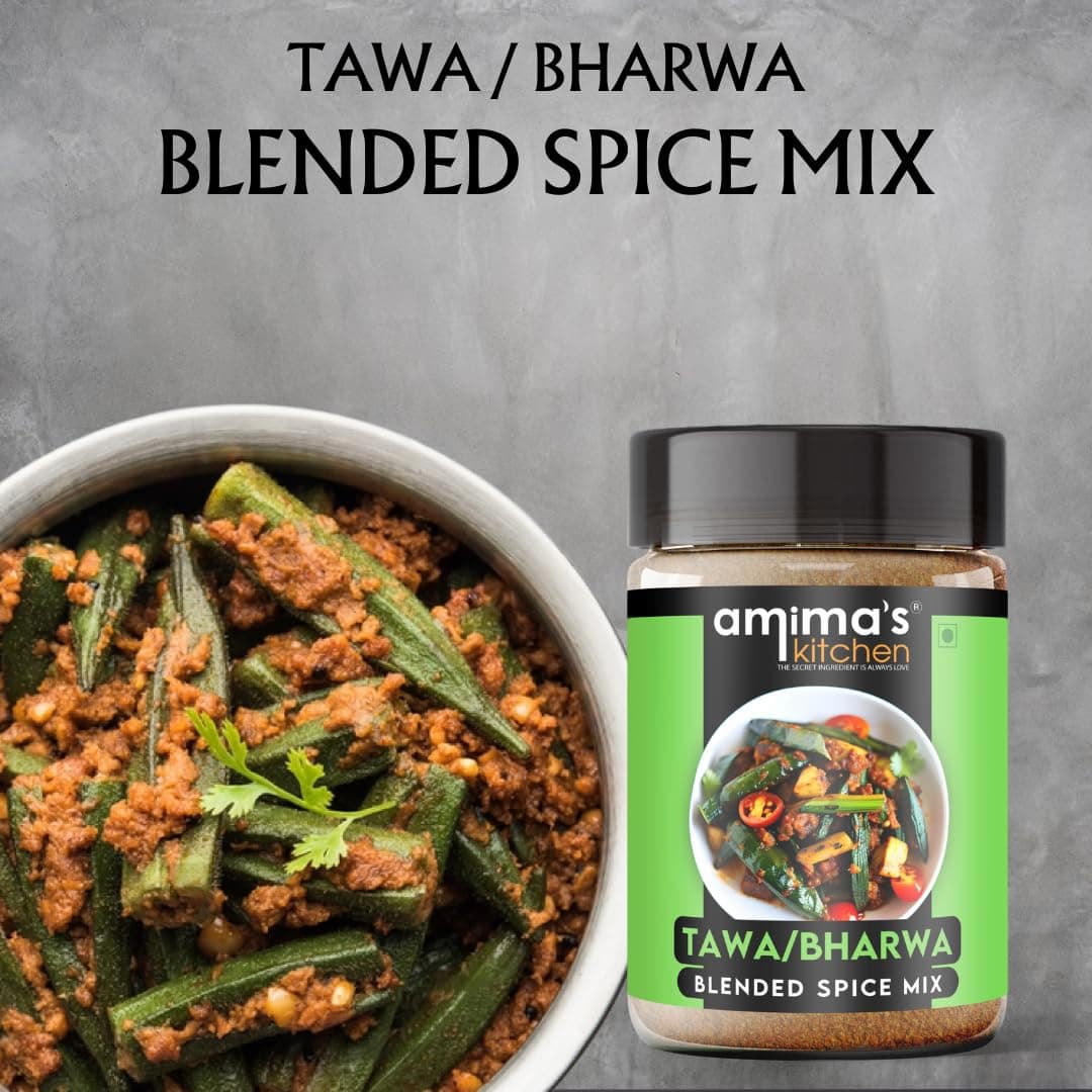 Amima's Kitchen Combo of Kadhai Paneer (100 Grams) + Tawa / Bharva (100 Grams) Jain Spice Mix (No Onion No Garlic)| Pack Of 2 | Blended Spice Mix | For Healthy and Delicious Cooking | No Synthetic Flavour & Color | Ready Masala Powder — image 7