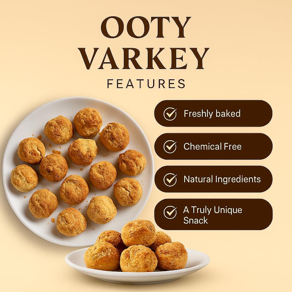 OotyMade.com Special Ooty Varkey Original - Small size 1 kg | Fresh & Crunchy Ooty Bakery Biscuits | Perfect Tea-Time Snack | Ideal for Snacking — image 3