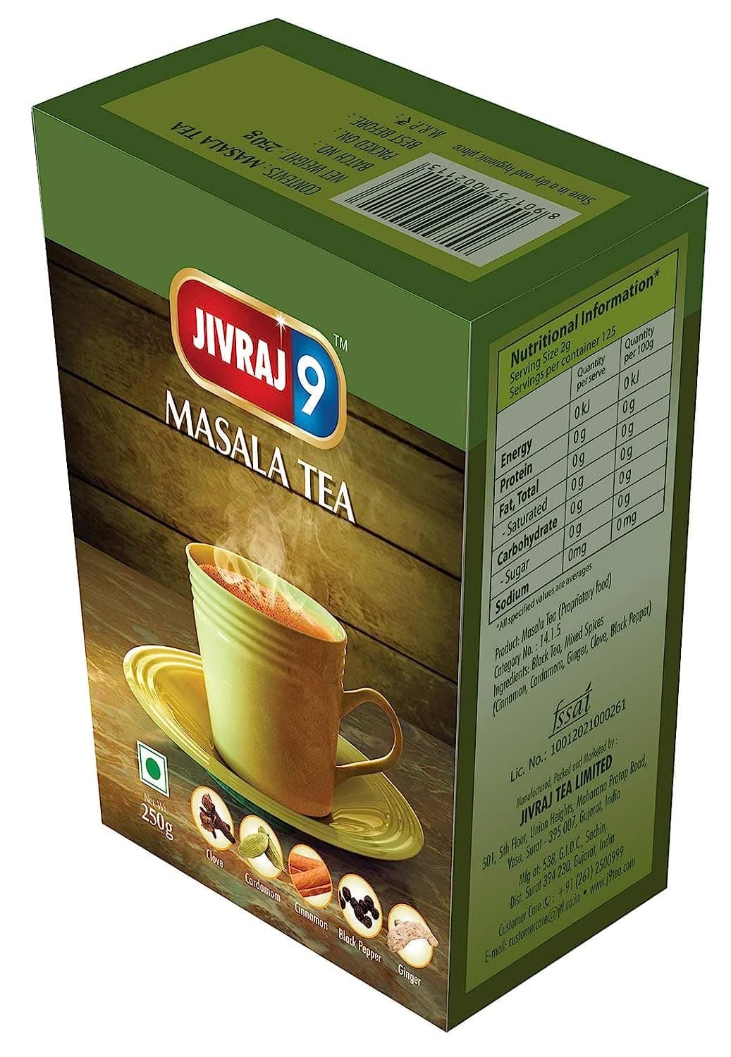 Jivraj 9 Masala Tea Powder with Cardamom, Cinnamon, Ginger, Clove and Black Pepper, 250 g, Pack of 1 — image 4