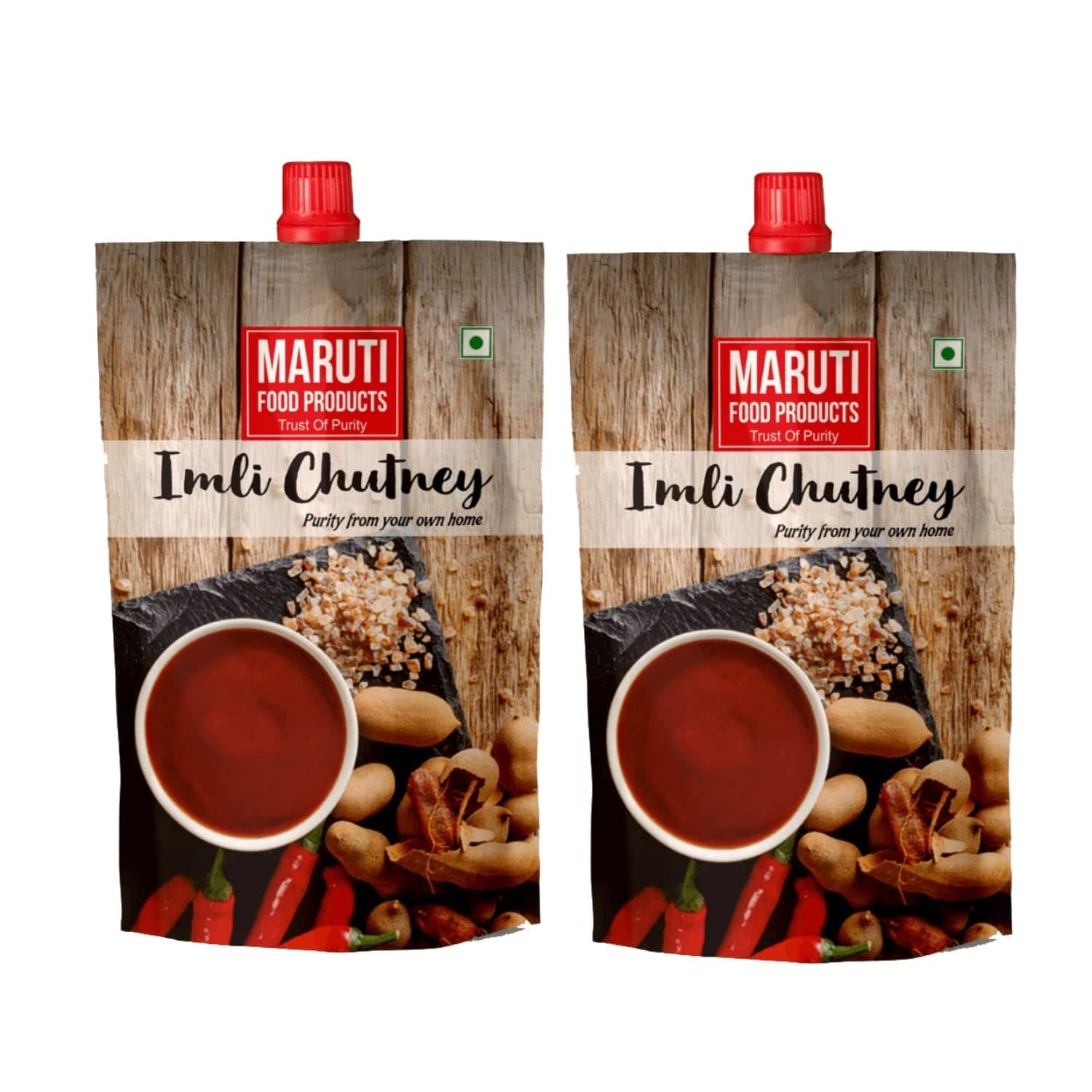 Maruti Food Products imli Chutney Tangy Delight: Tamarind Sweet Chutney - Imli Khajoor Ki Khatti Meethi Chatpati Chutney| No Artificial Flavors, Gluten Free, Jain Friendly (Pack of 2) — image 2