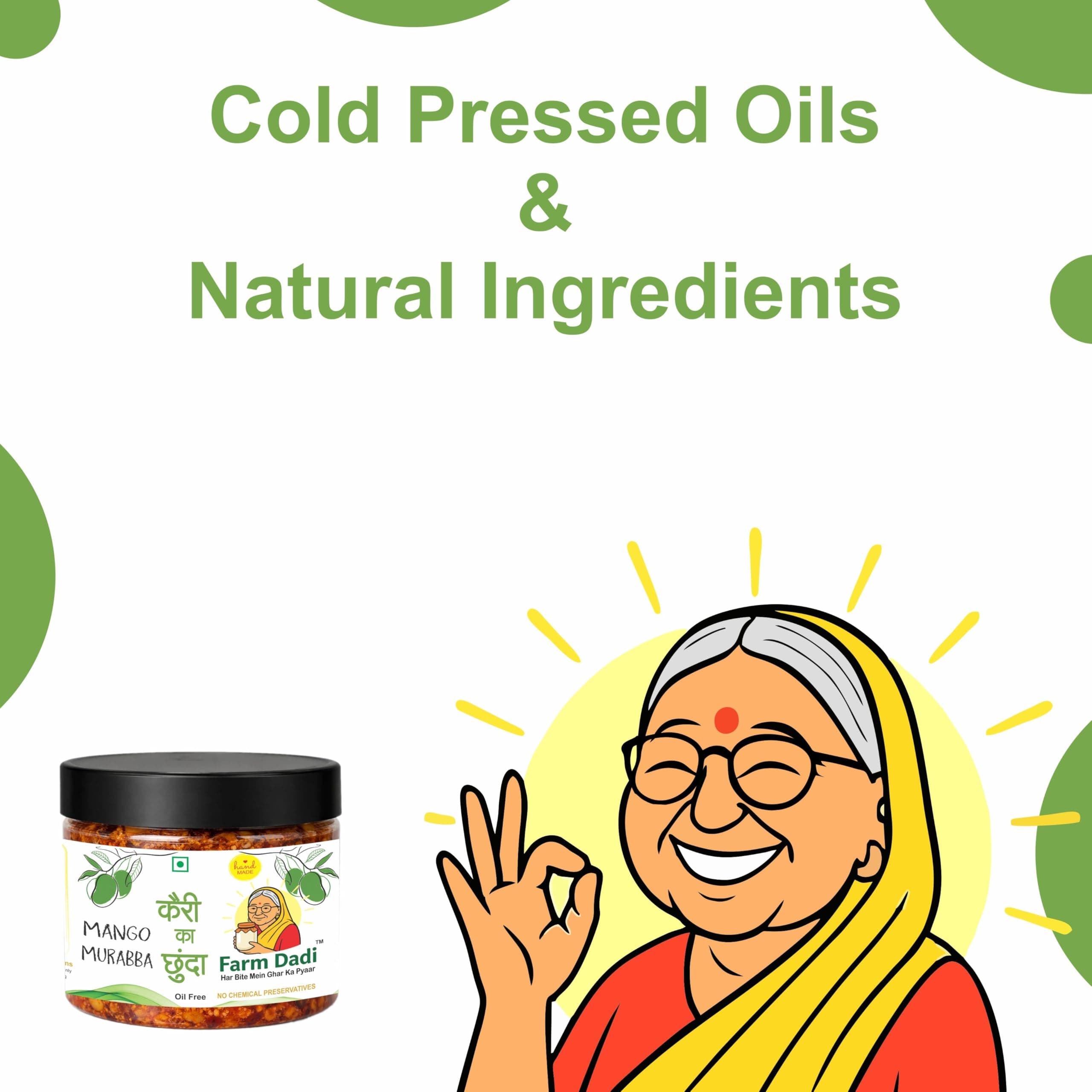 FarmDadi Mango Chunda Chutney 350g | Sweet & Tangy Aam Chunda (Aam Murabba Style) | Homemade Traditional Pickle | Oil-Free | No Chemical Preservatives — image 8