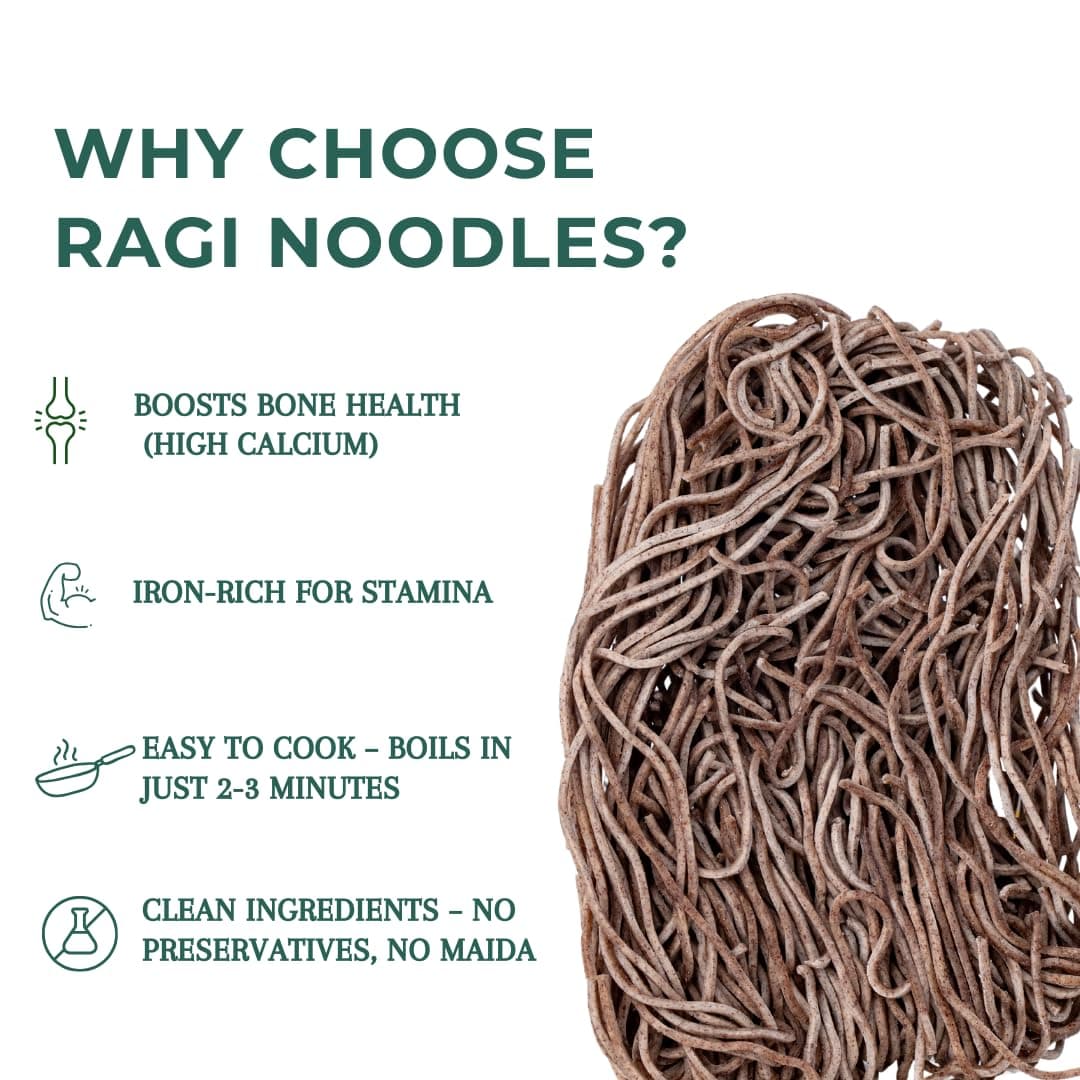 Millet Me by Kuizeens Ragi Noodles - 220G (Pack of 4) |100% Millet Noodle|Protein-Rich | Easy-to-Make | Fresh & Flavourfull | No MSG |No Preservatives|Ready in Minutes | Jain | No Onion & Garlic — image 4