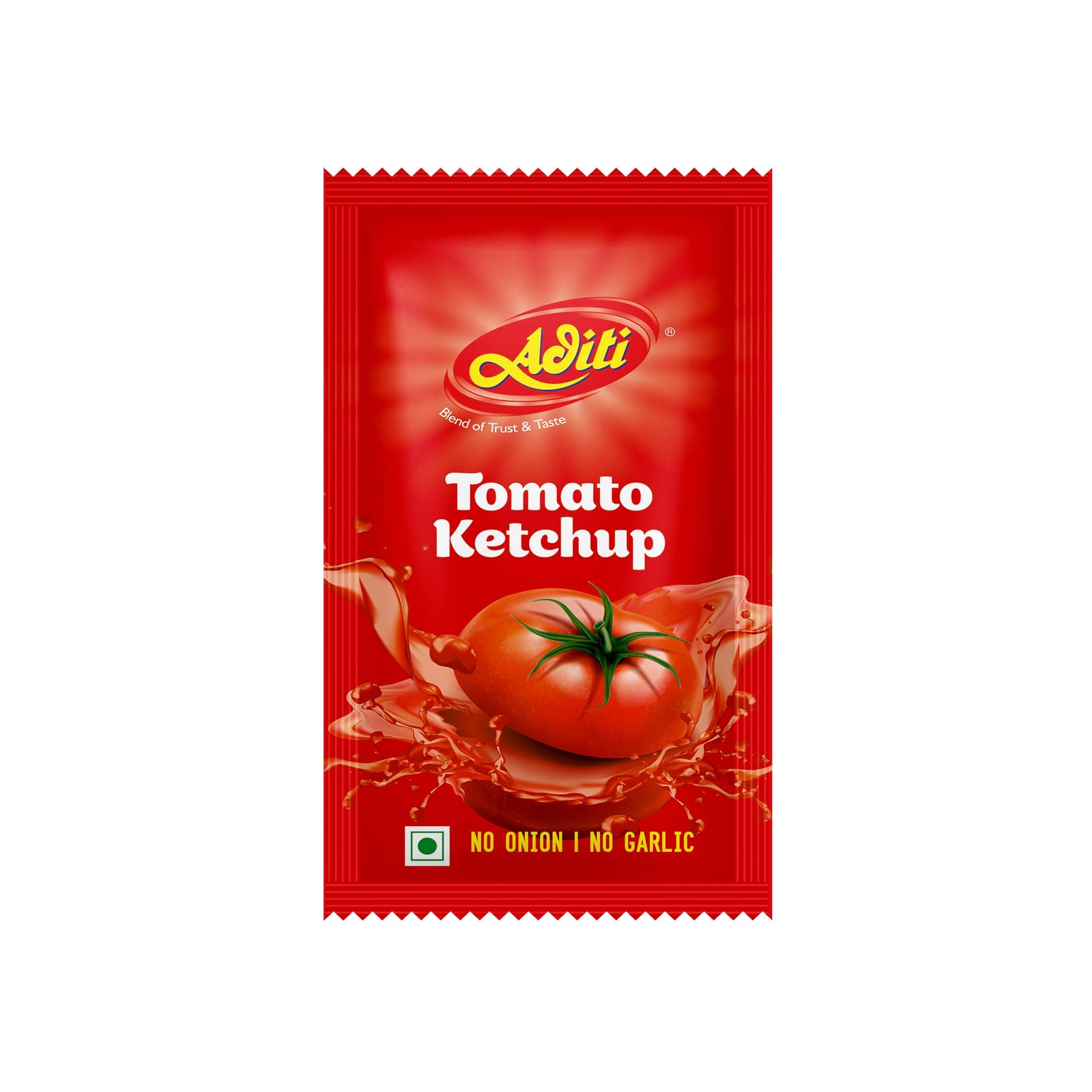 Aditi Tomato Ketchup, No Onion No Garlic, 8g Sachets — image 2