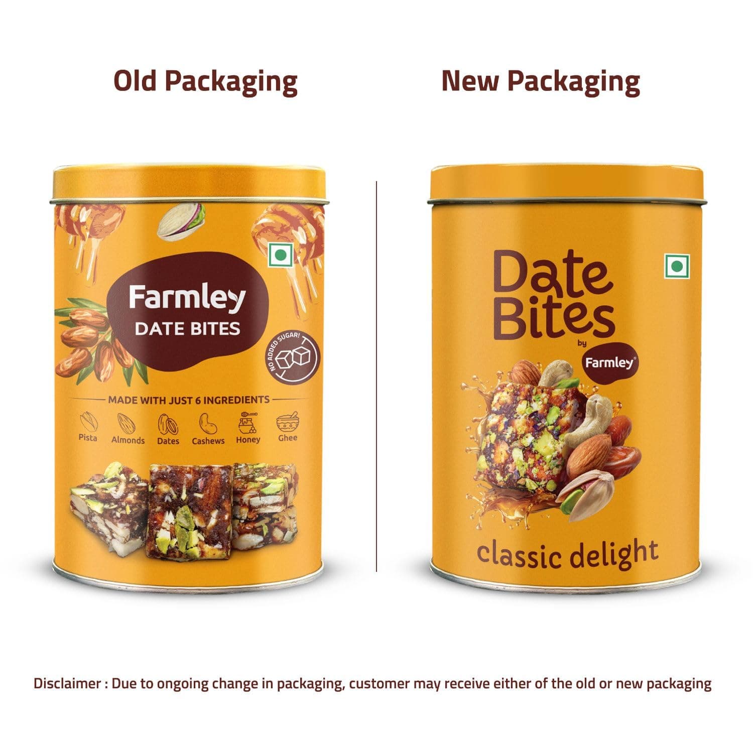 Farmley Date Bites I Dates Barfi Made with Dates, Pista, Cashews, Almonds, Honey and Pure Ghee I Dry Fruits Nuts, Healthy Snacks Sweets,Gluten Free, No Added Sugar (200g, Dates Bites Jar) — image 7