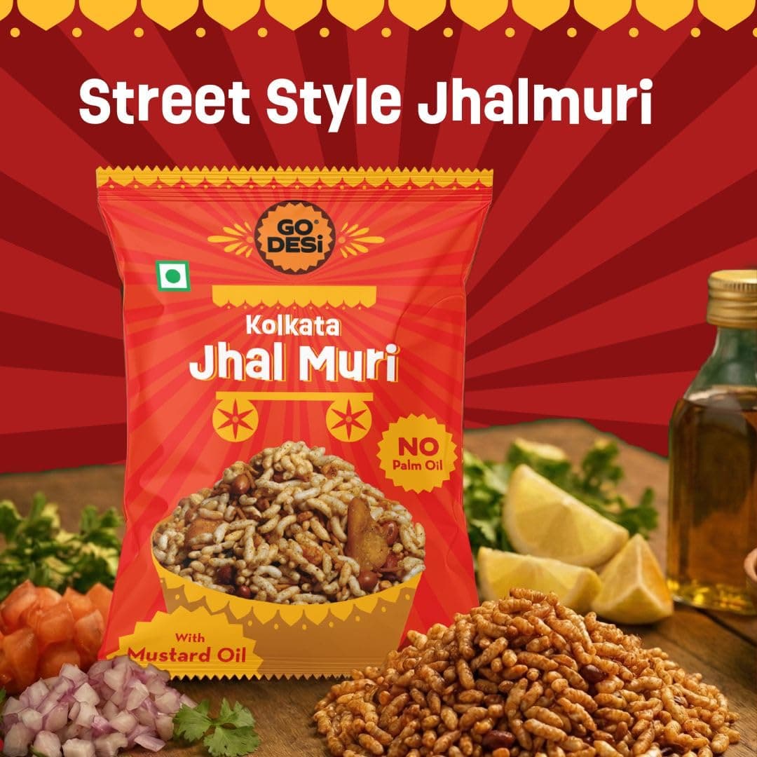 GO DESi Kolkata Jhalmuri, Masala Murmura, No Palm oil 100g x 2 — image 7