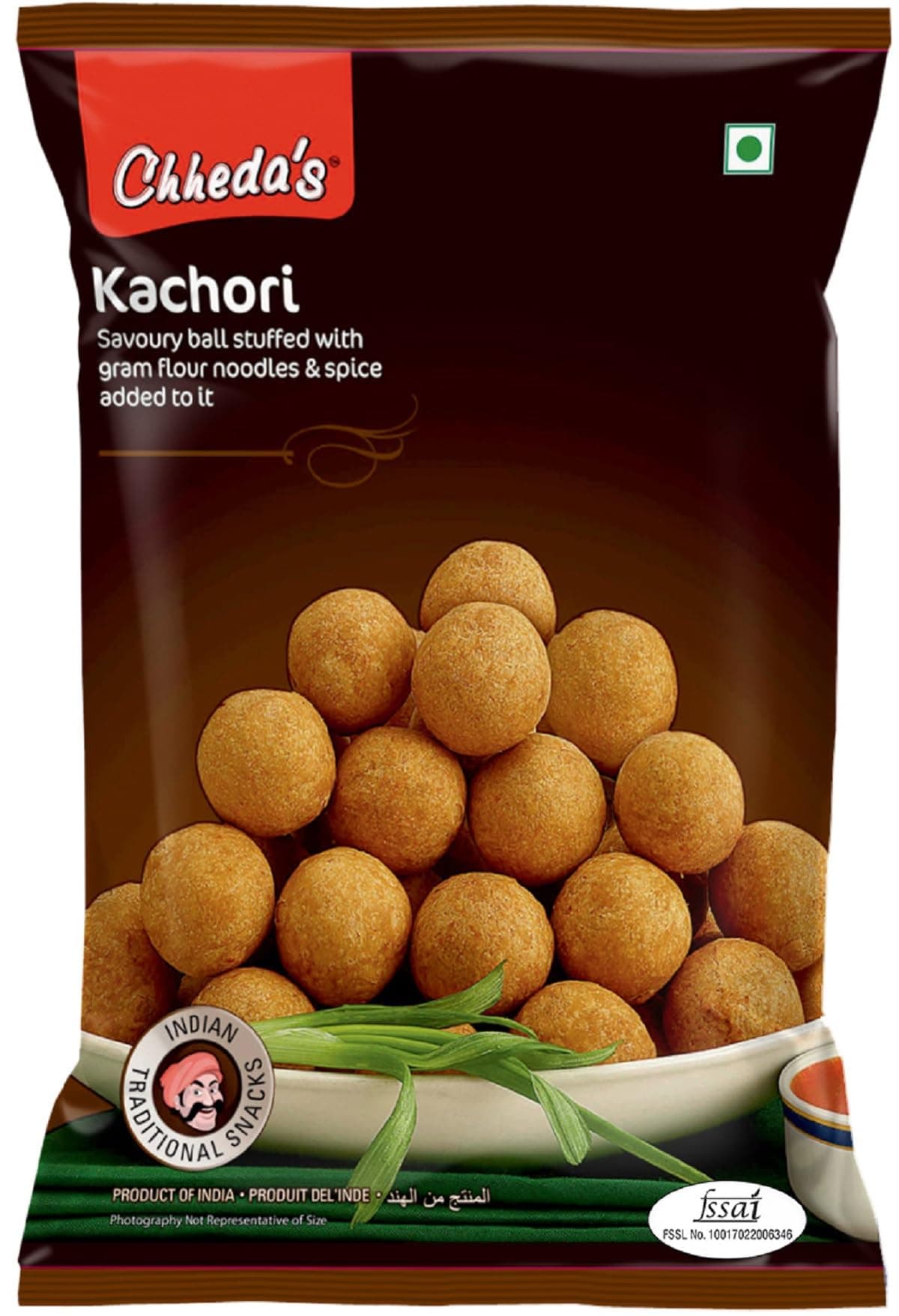 Chheda's - Kachori - Crispy Spicy Snack - with Spicy Mixture Filling - 300 Gm Pack of 1